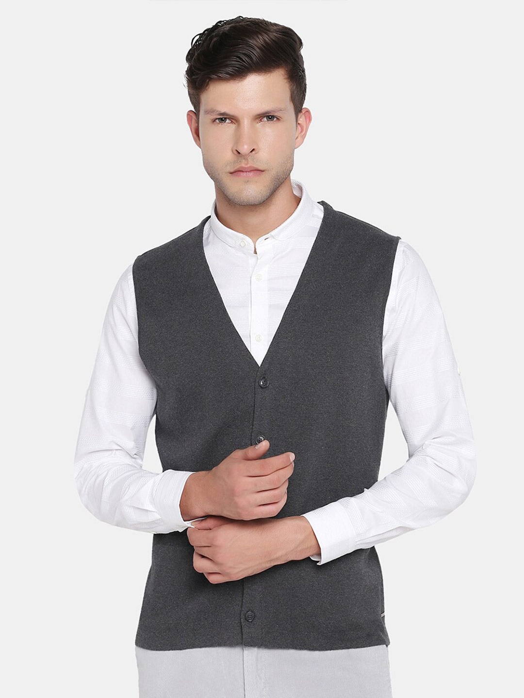 

Blackberrys Men Grey Cardigan