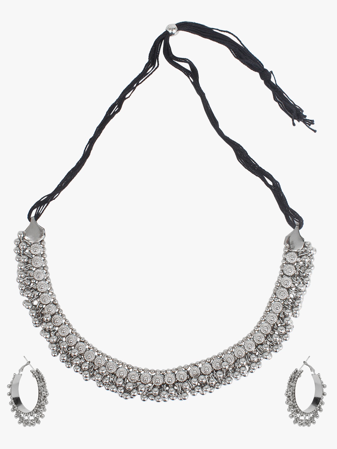 

CARDINAL Oxidized Silver-Plated Beaded Jewellery Set