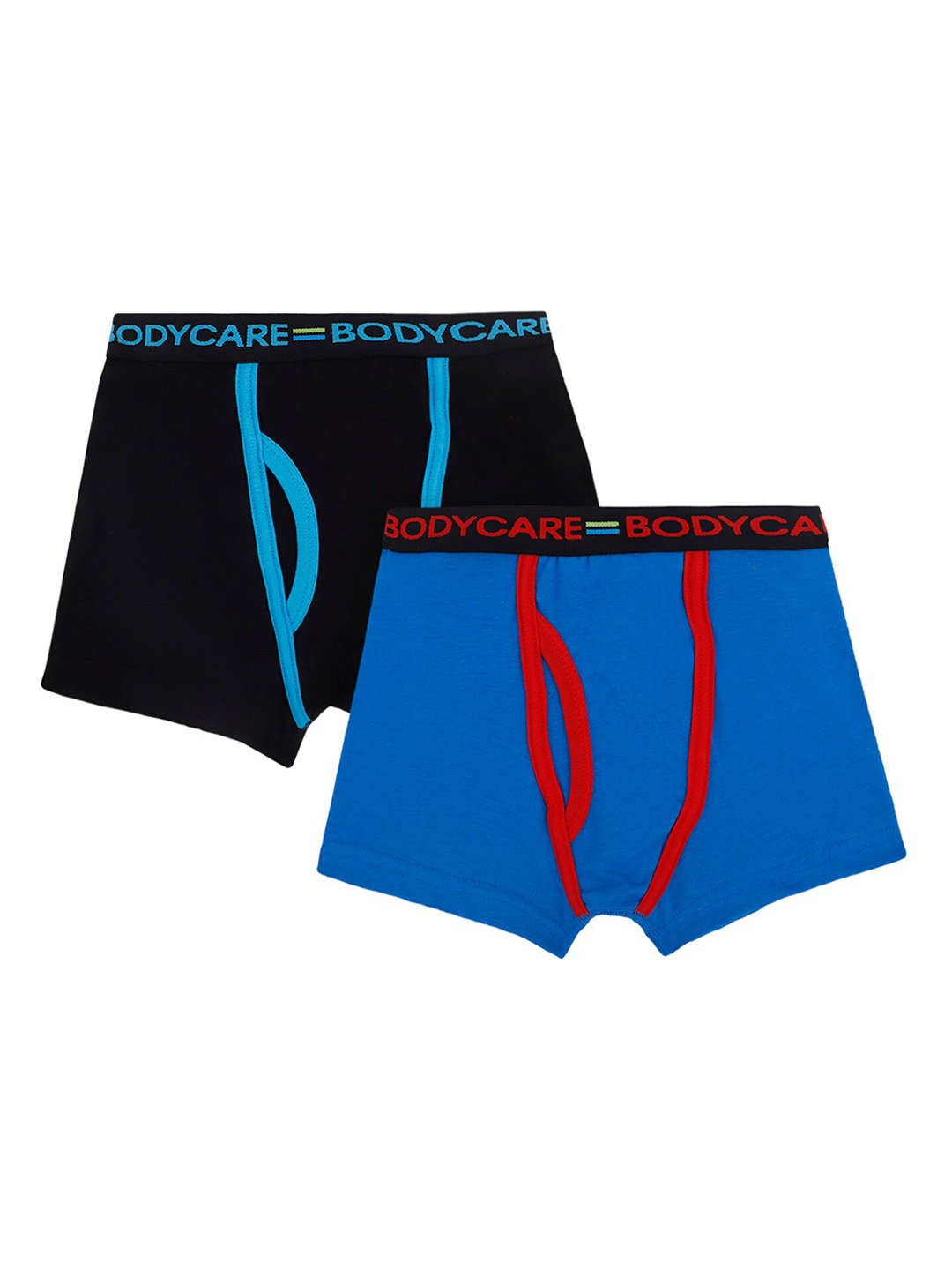 

Bodycare Kids Boys Pack of 2 Black & Blue Solid Trunks