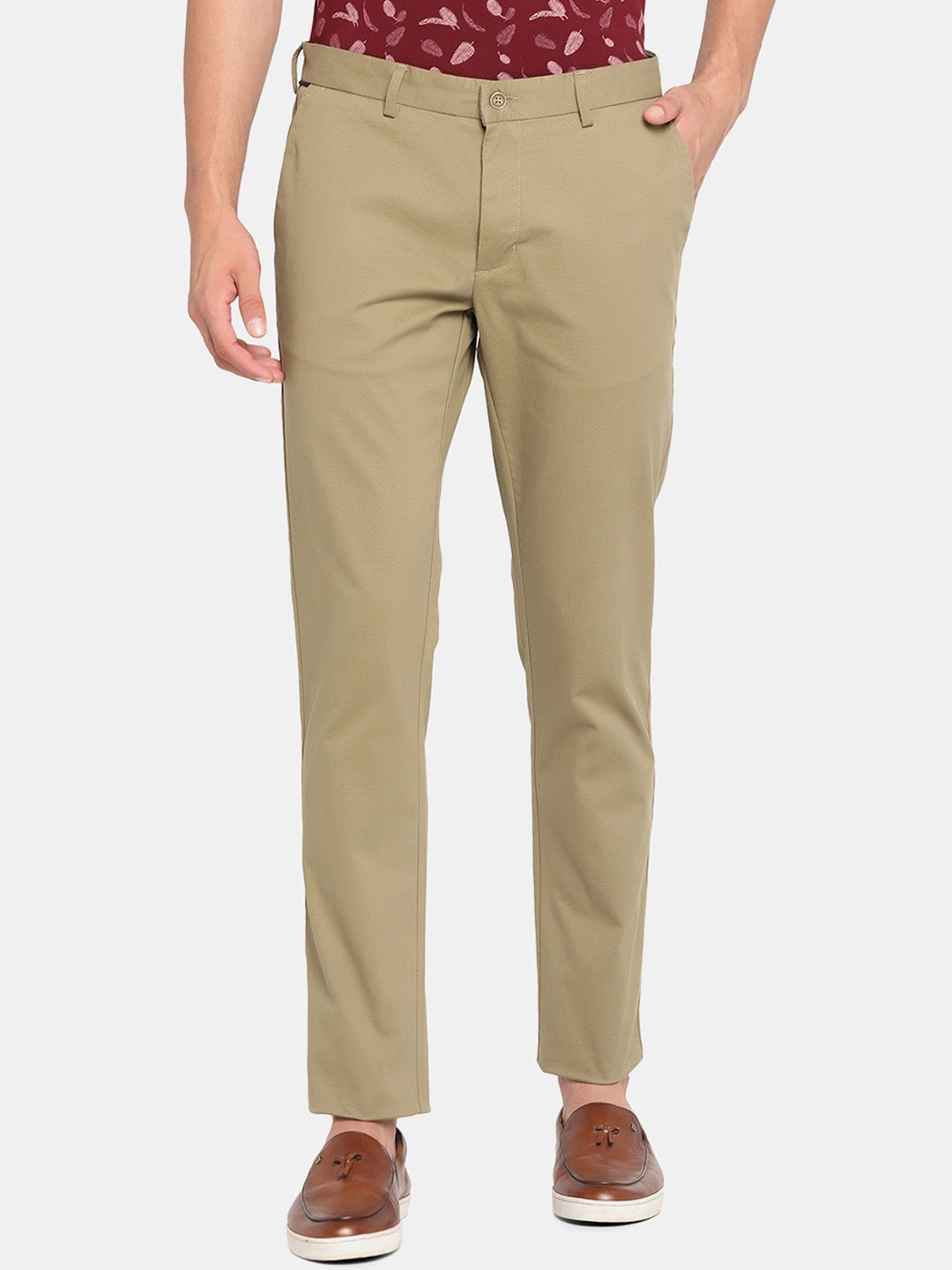 

Blackberrys Men Khaki Skinny Fit Chinos Trousers
