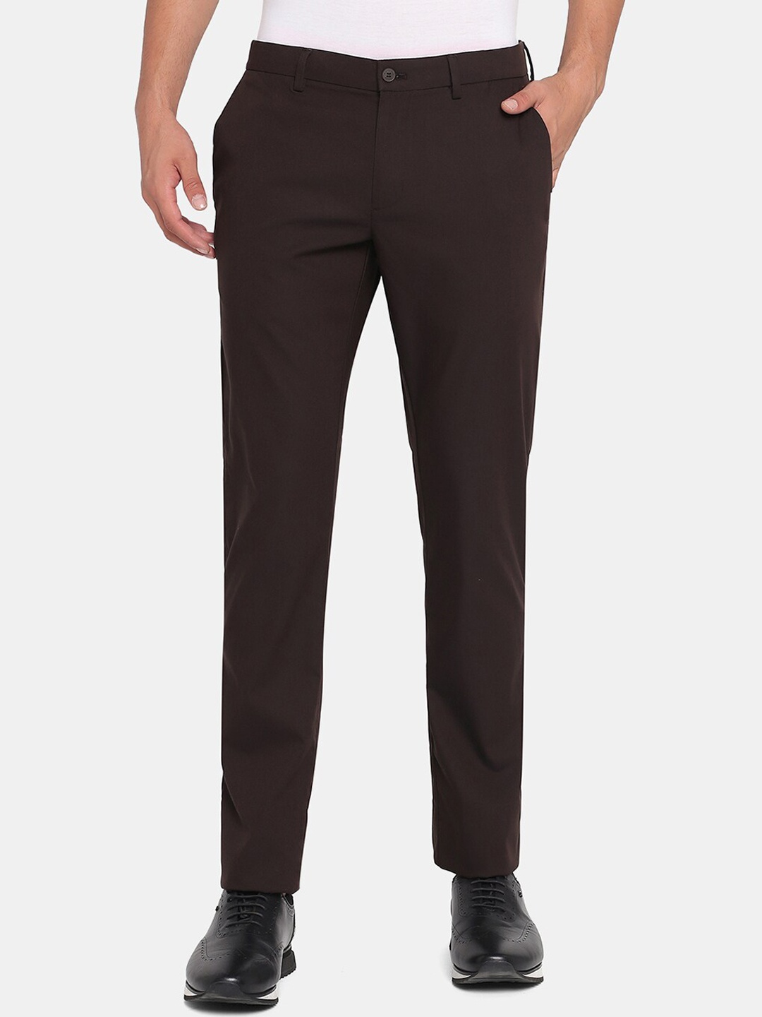 

Blackberrys Men Brown Slim Fit Chinos Trousers