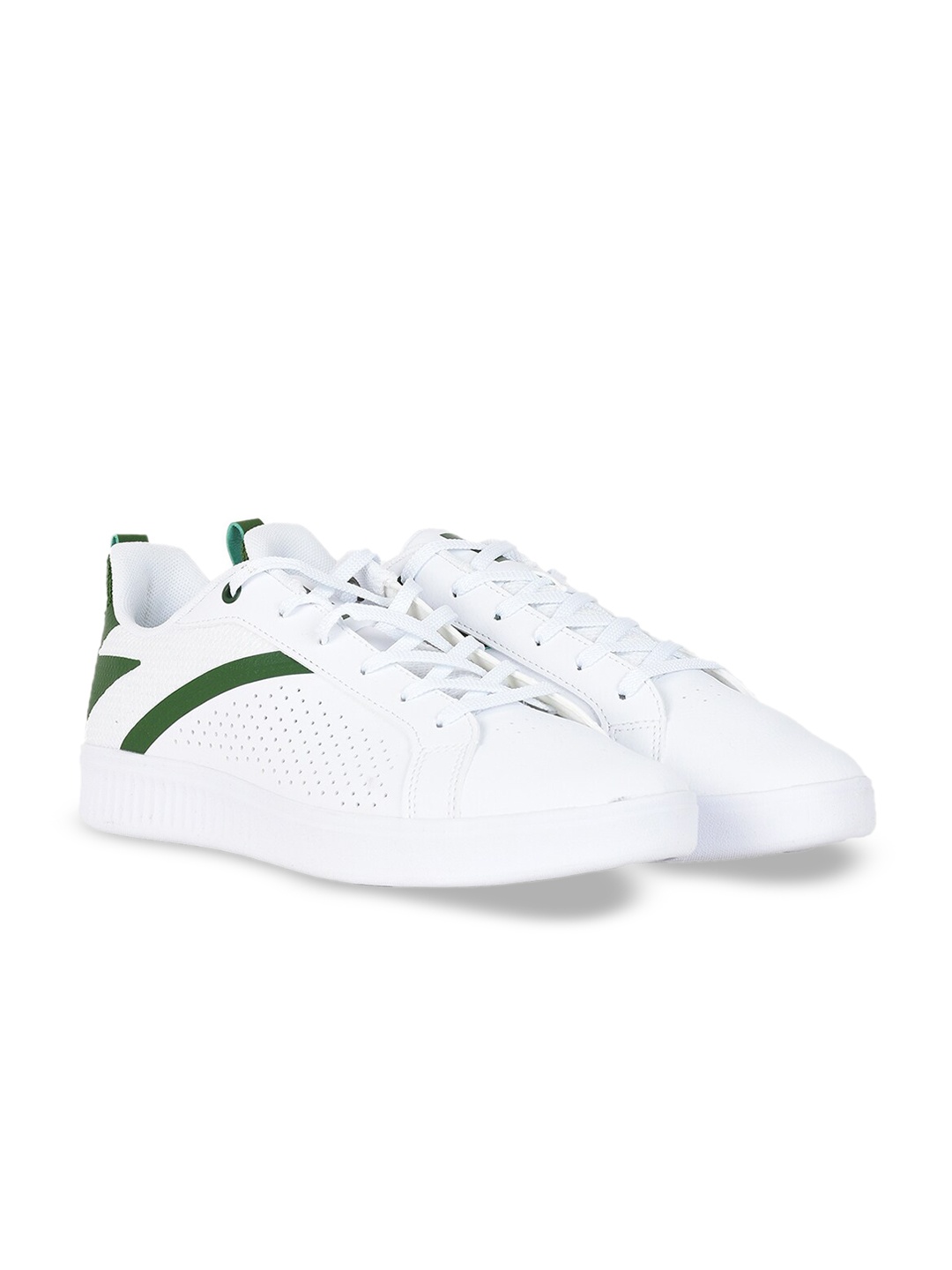 

Anta Men White Colourblocked Leather Sneakers