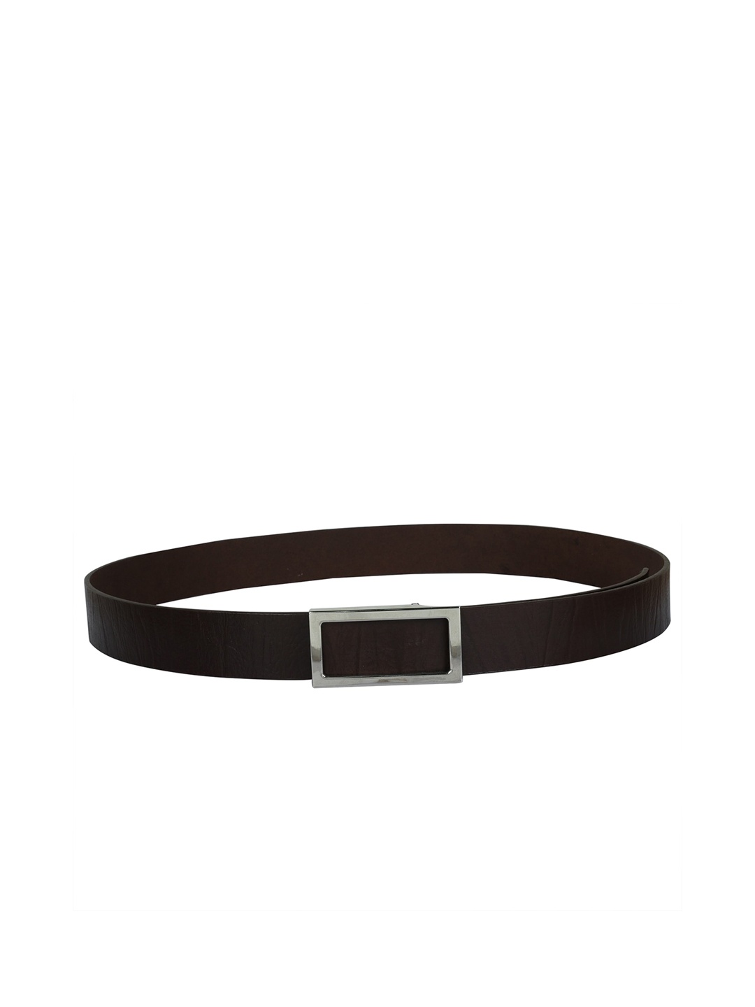 

Calvadoss Men Brown Textured Leather Belt