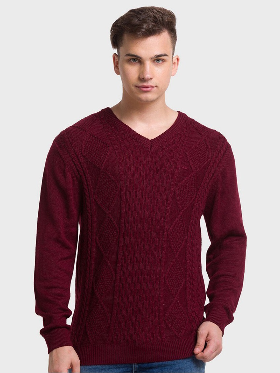 

ColorPlus Men Plus Size Red Pullover