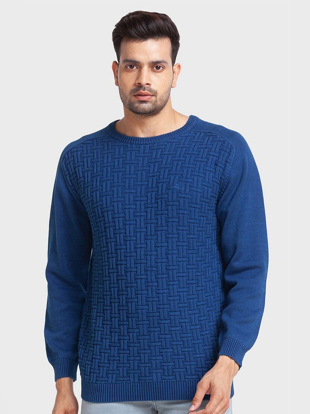 

ColorPlus Men Plus Size Blue Pullover