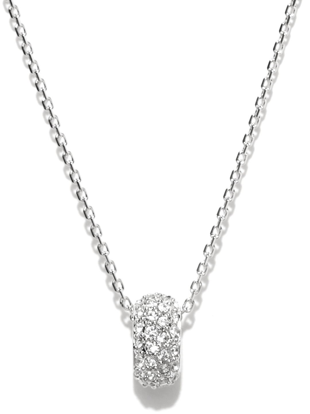 

GUESS Silver-Toned Stone-Studded Necklace