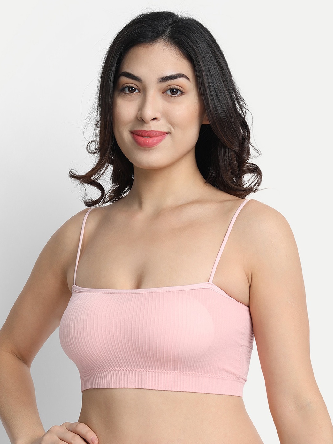 

Spiaty Women Pink Lightly Padded Bralette Bra