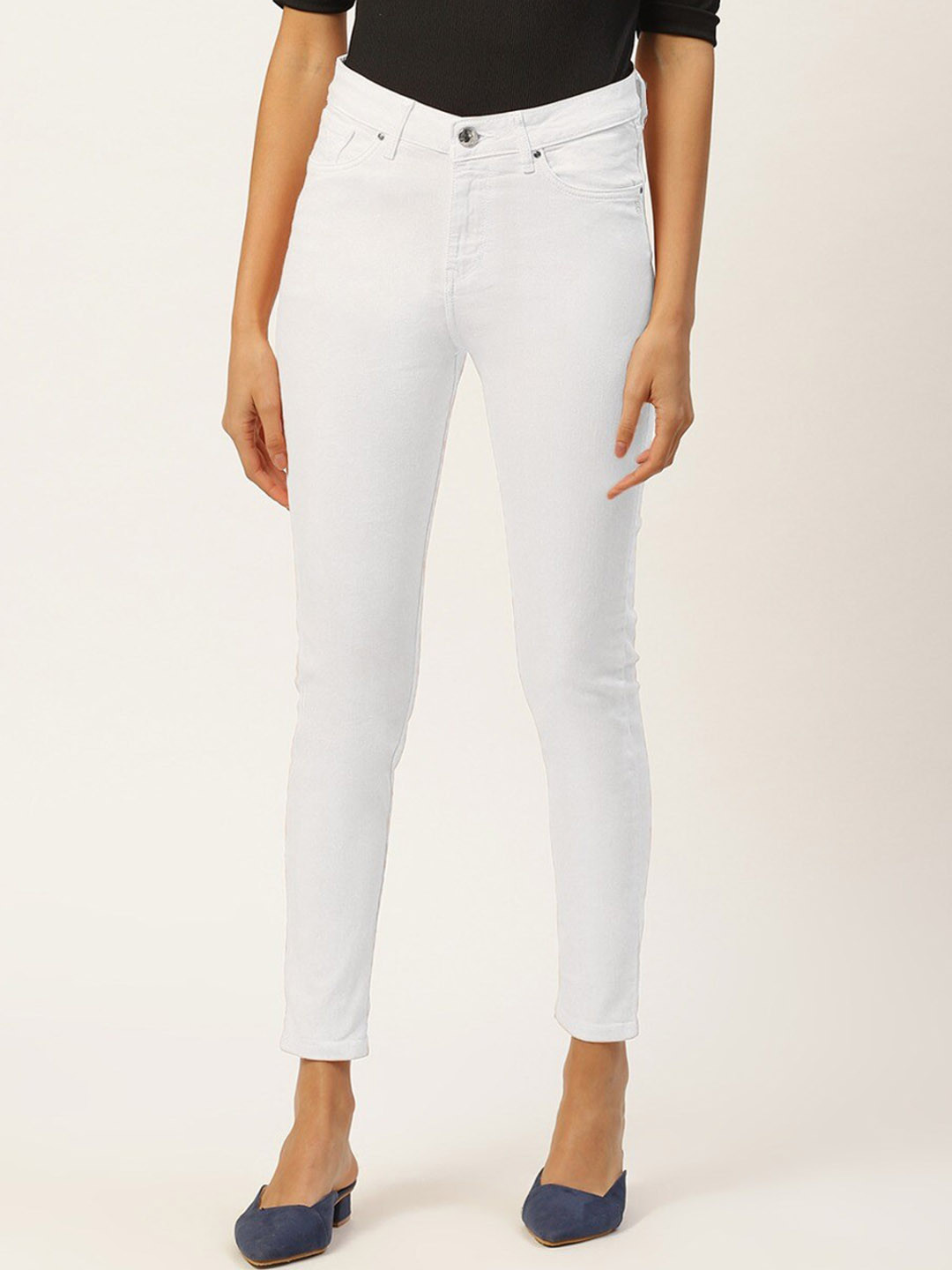 

Xpose Women White Comfort Slim Fit High-Rise Stretchable Jeans