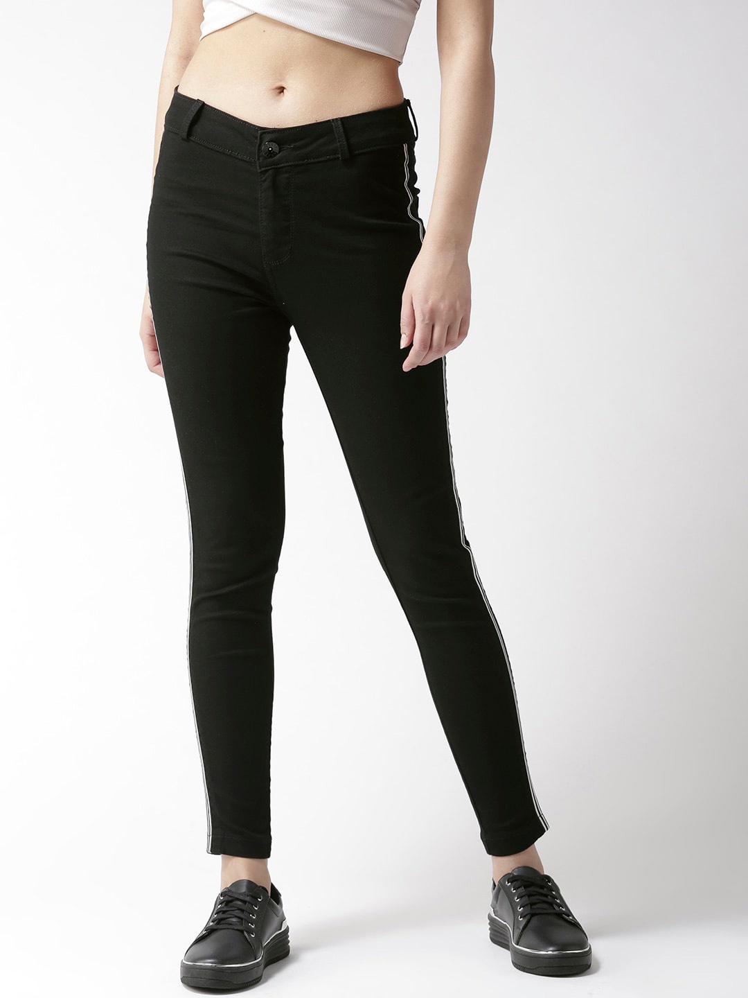 

Xpose Women Black Comfort Skinny Fit High-Rise Stretchable Jeans