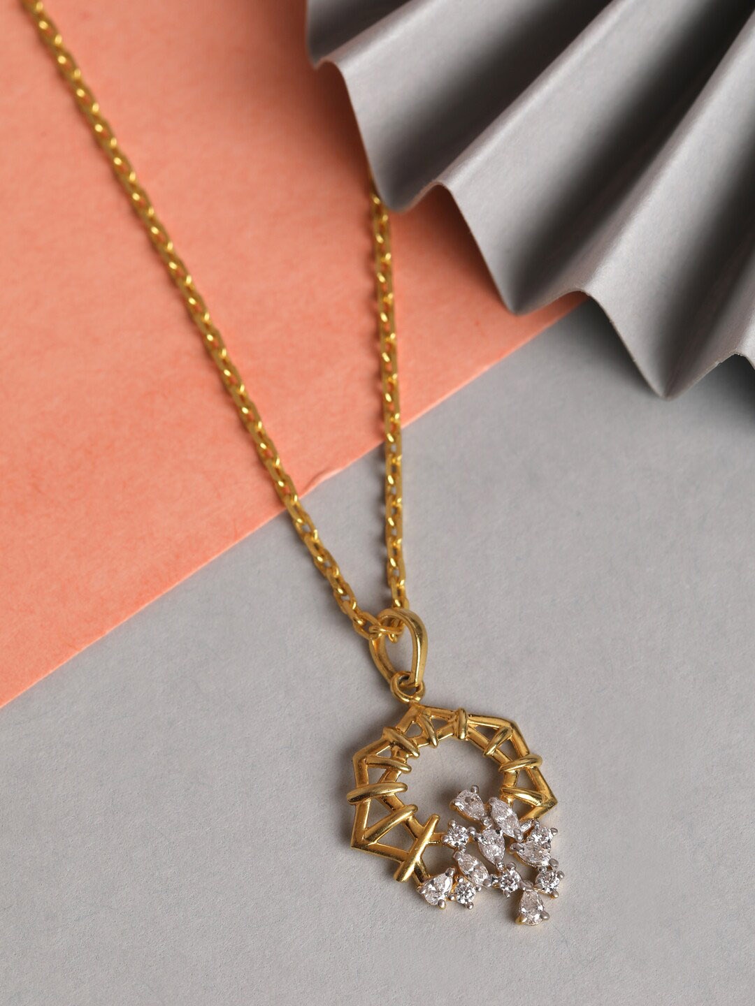 

Clara Rose Gold-Plated 92.5 Sterling Silver CZ Studded Pendant