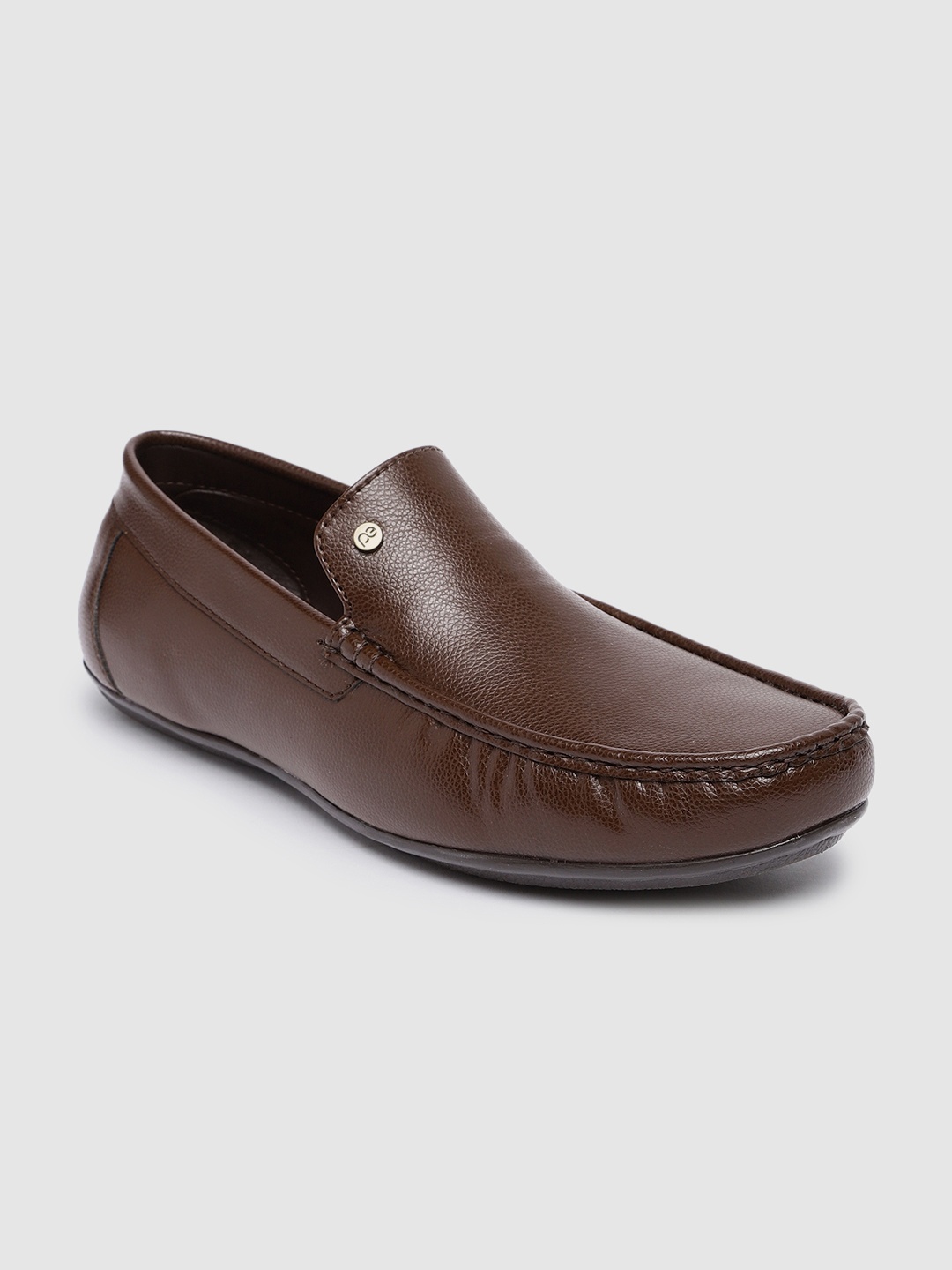 

Peter England Men Solid Loafers, Brown