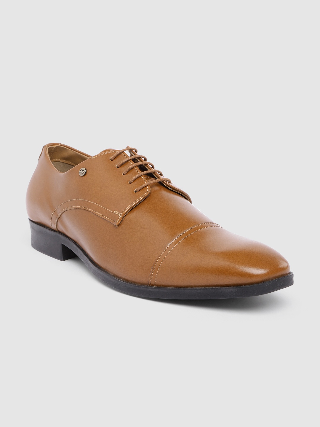 

Peter England Men Solid Formal Derbys, Tan