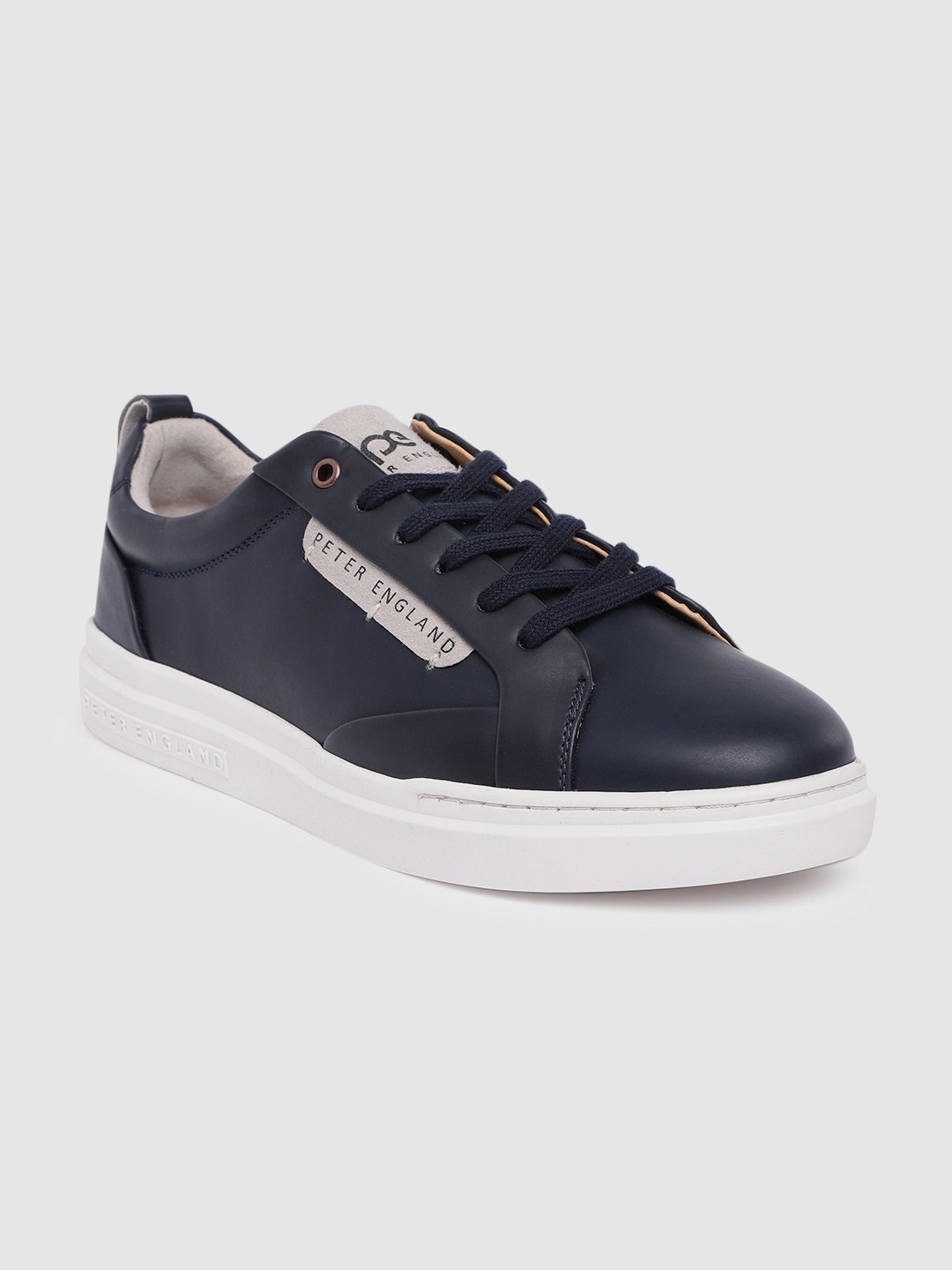 

Peter England Men Solid Sneakers, Navy blue