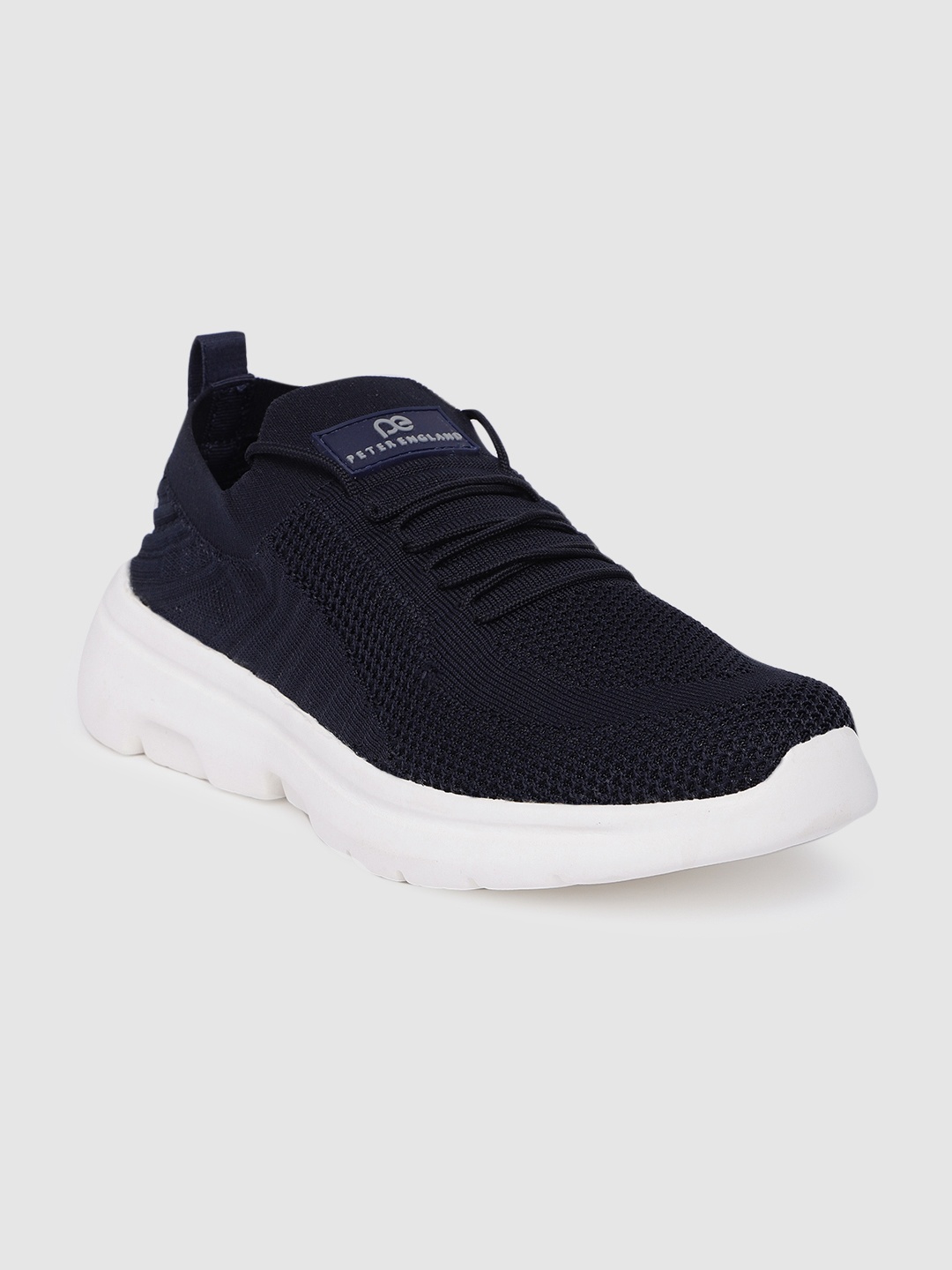 

Peter England Men Navy Blue Solid Sneakers