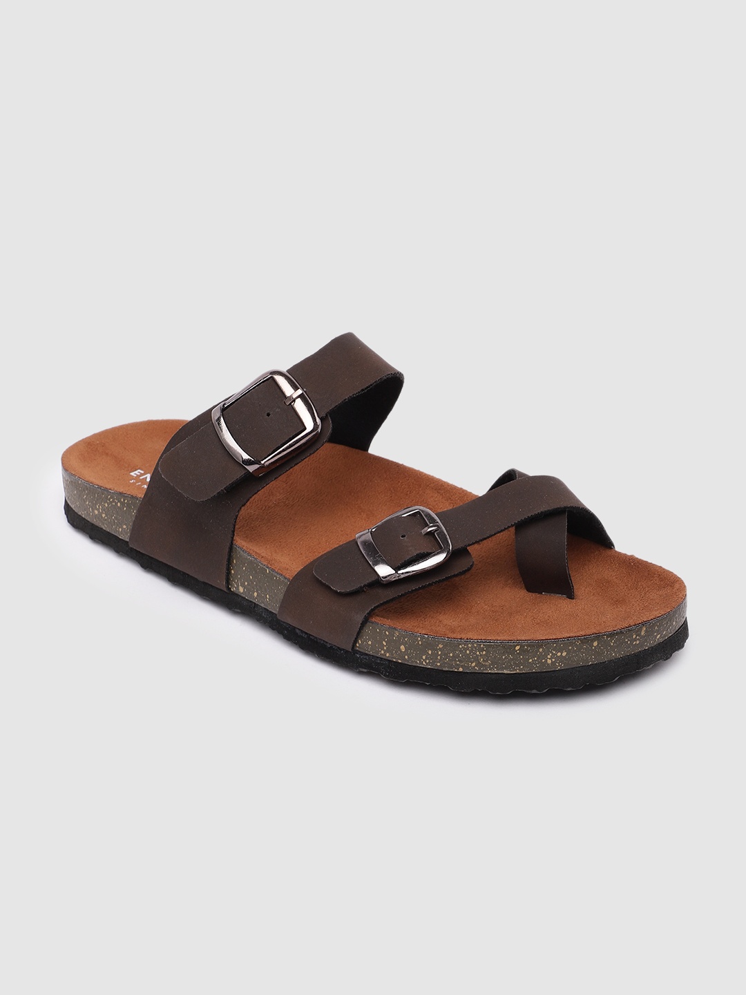 

Peter England Men Solid Comfort Sandals, Brown