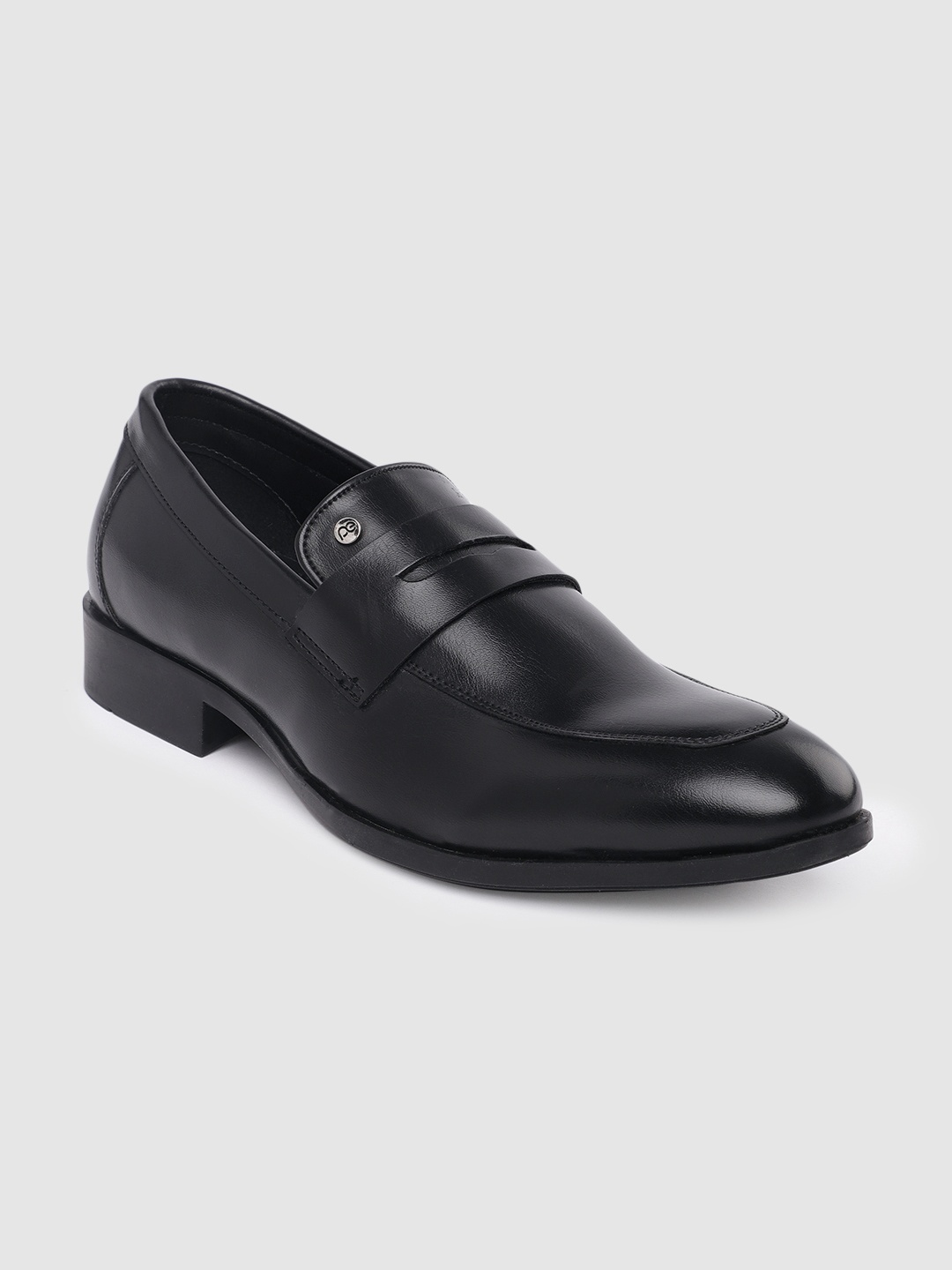 

Peter England Men Solid Formal Loafers, Black