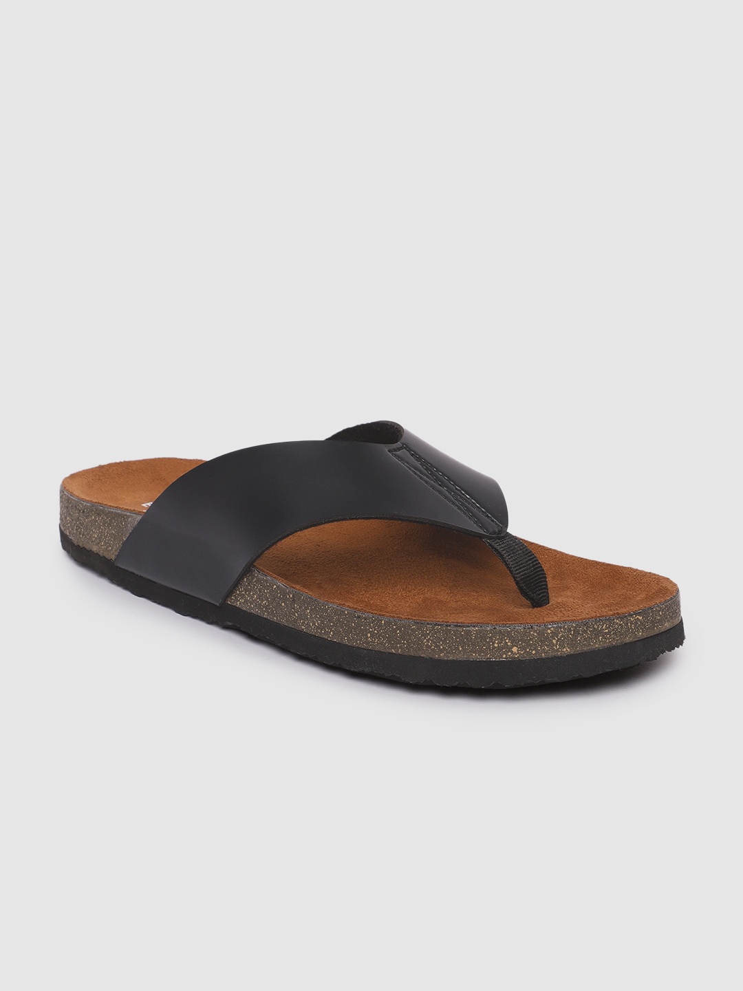 

Peter England Men Black Solid Comfort Sandals