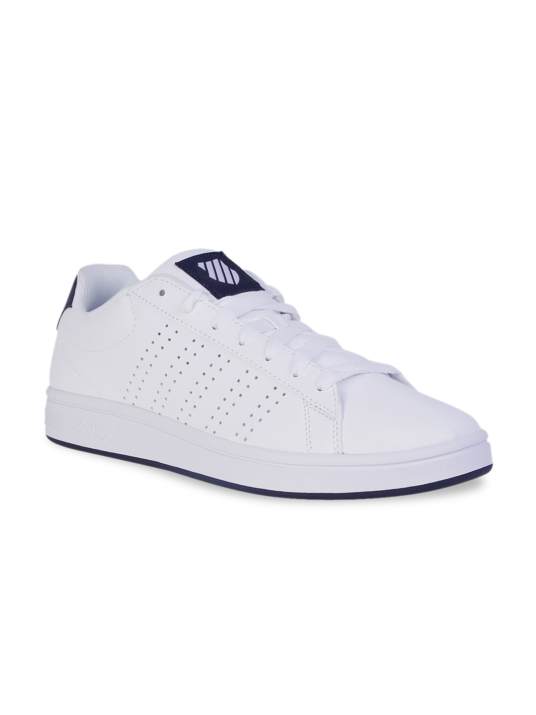 

K-SWISS Men White Perforations Lace-Up Sneakers