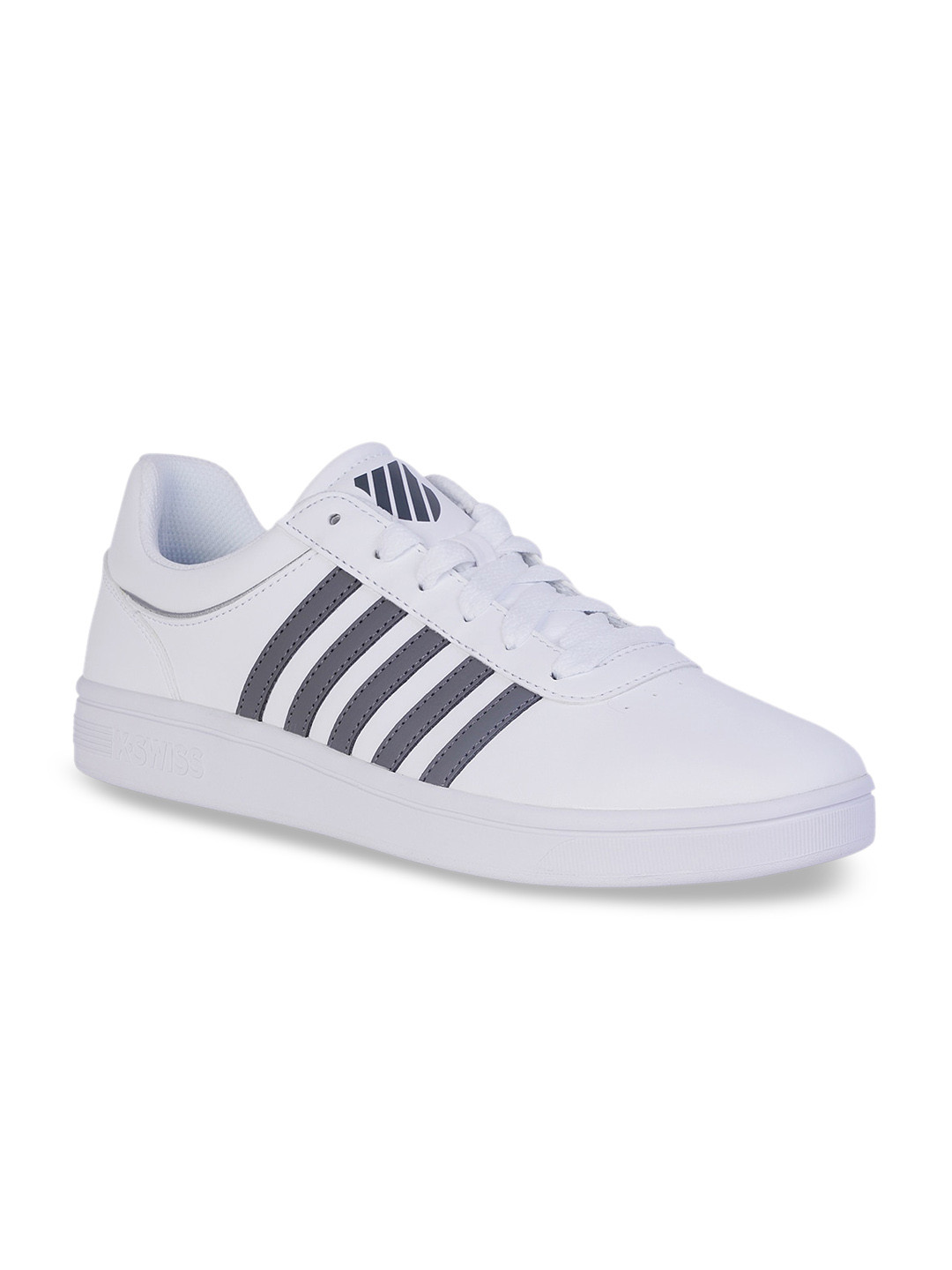 

K-SWISS Men White Striped Lace-Up Sneakers