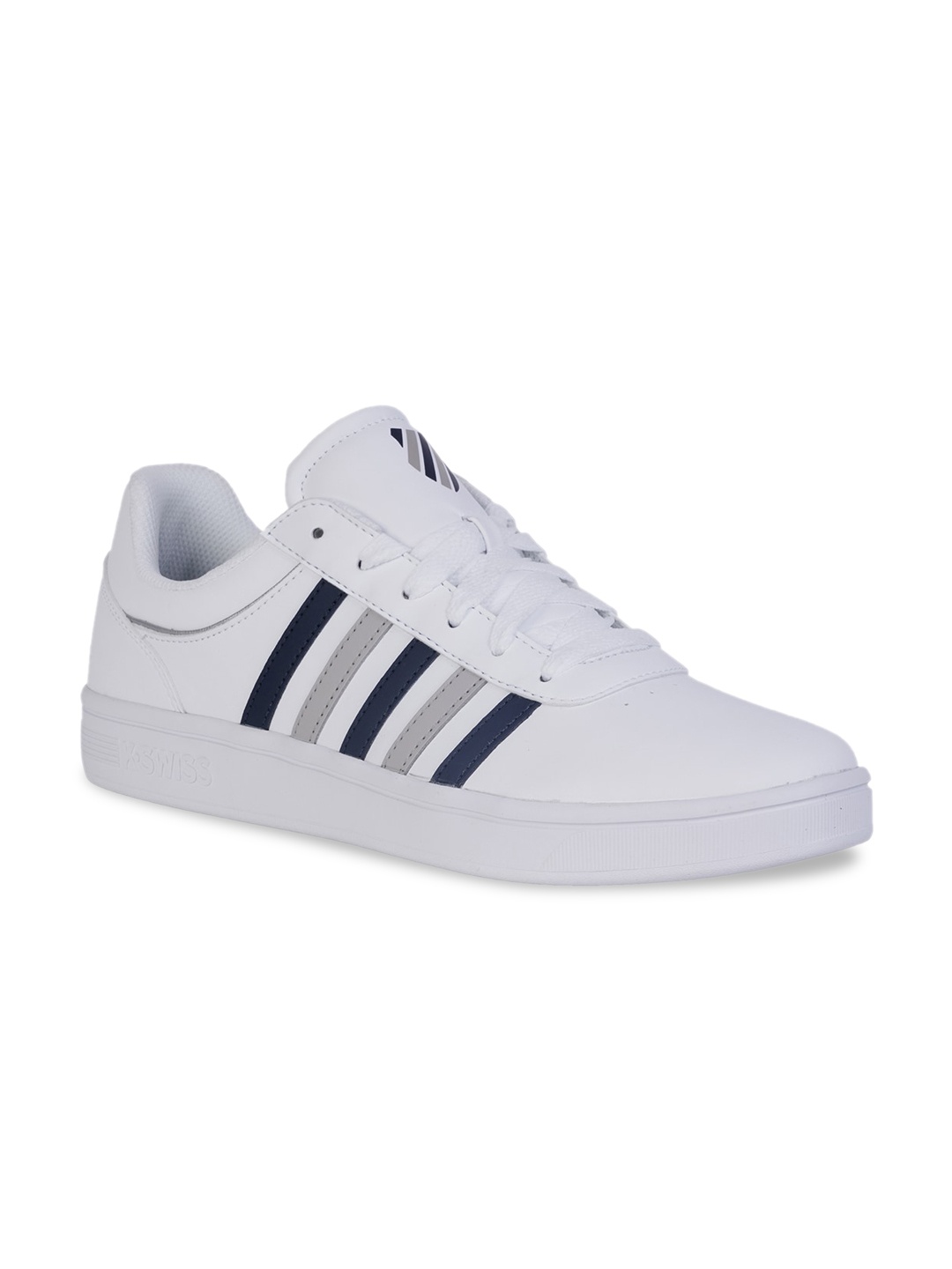 

K-SWISS Men White Striped Lace-Up Sneakers