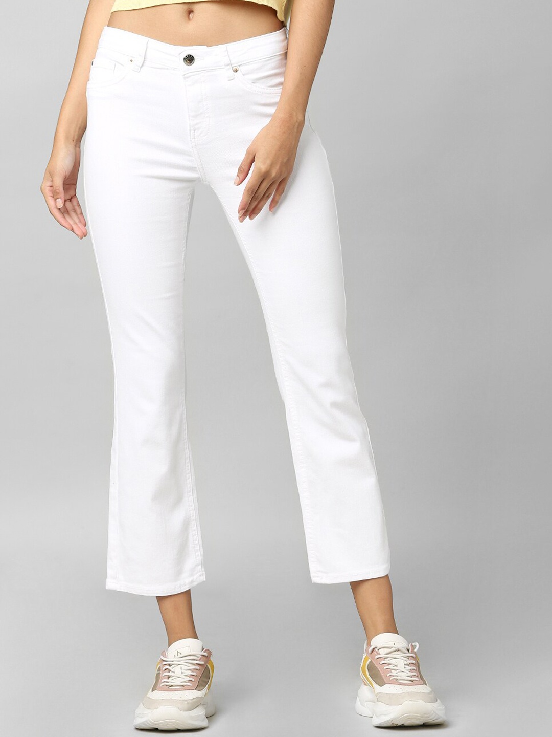 

ONLY Women White Bootcut Jeans