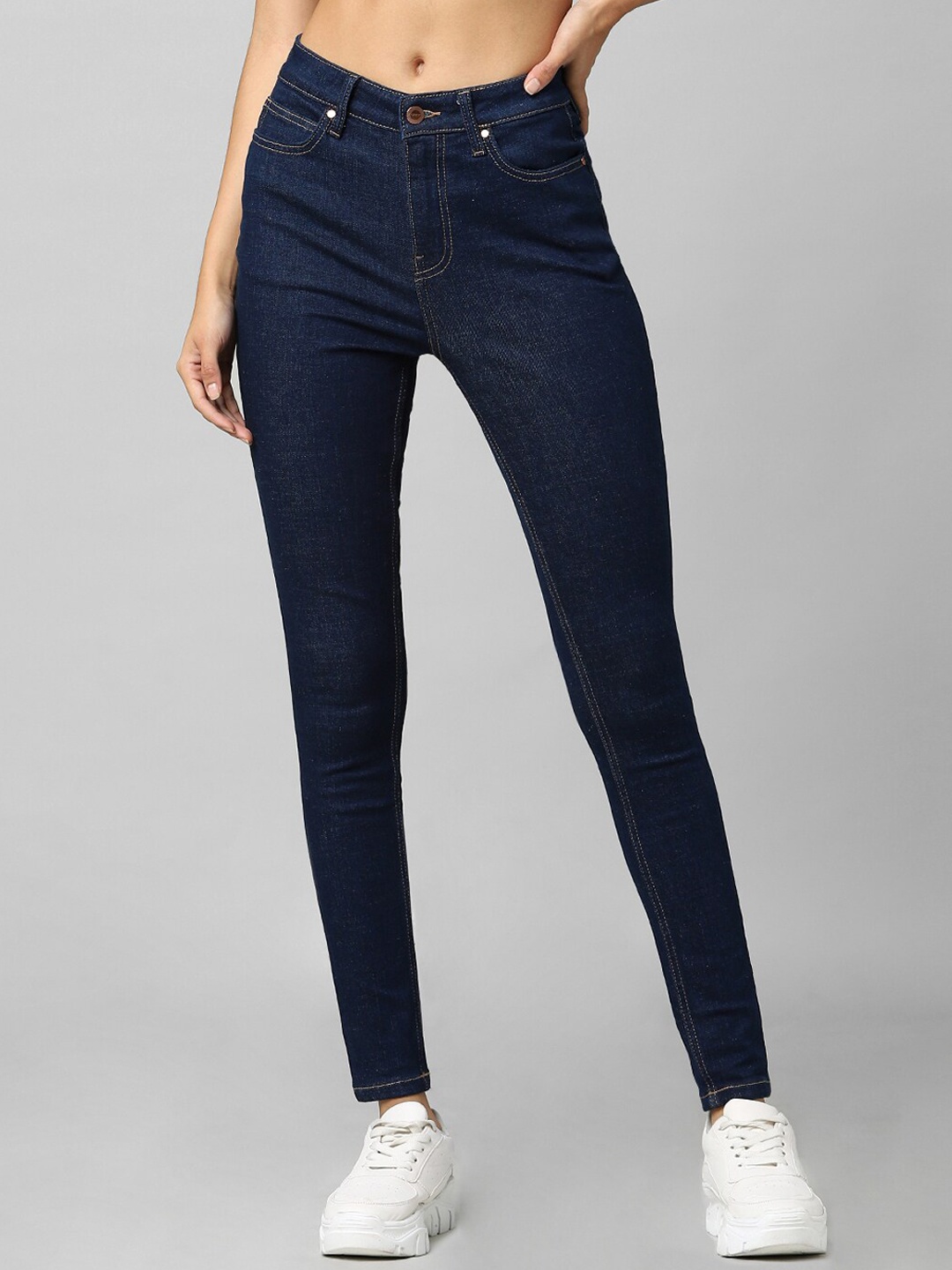 

ONLY Women Blue Skinny Fit High-Rise Jeans