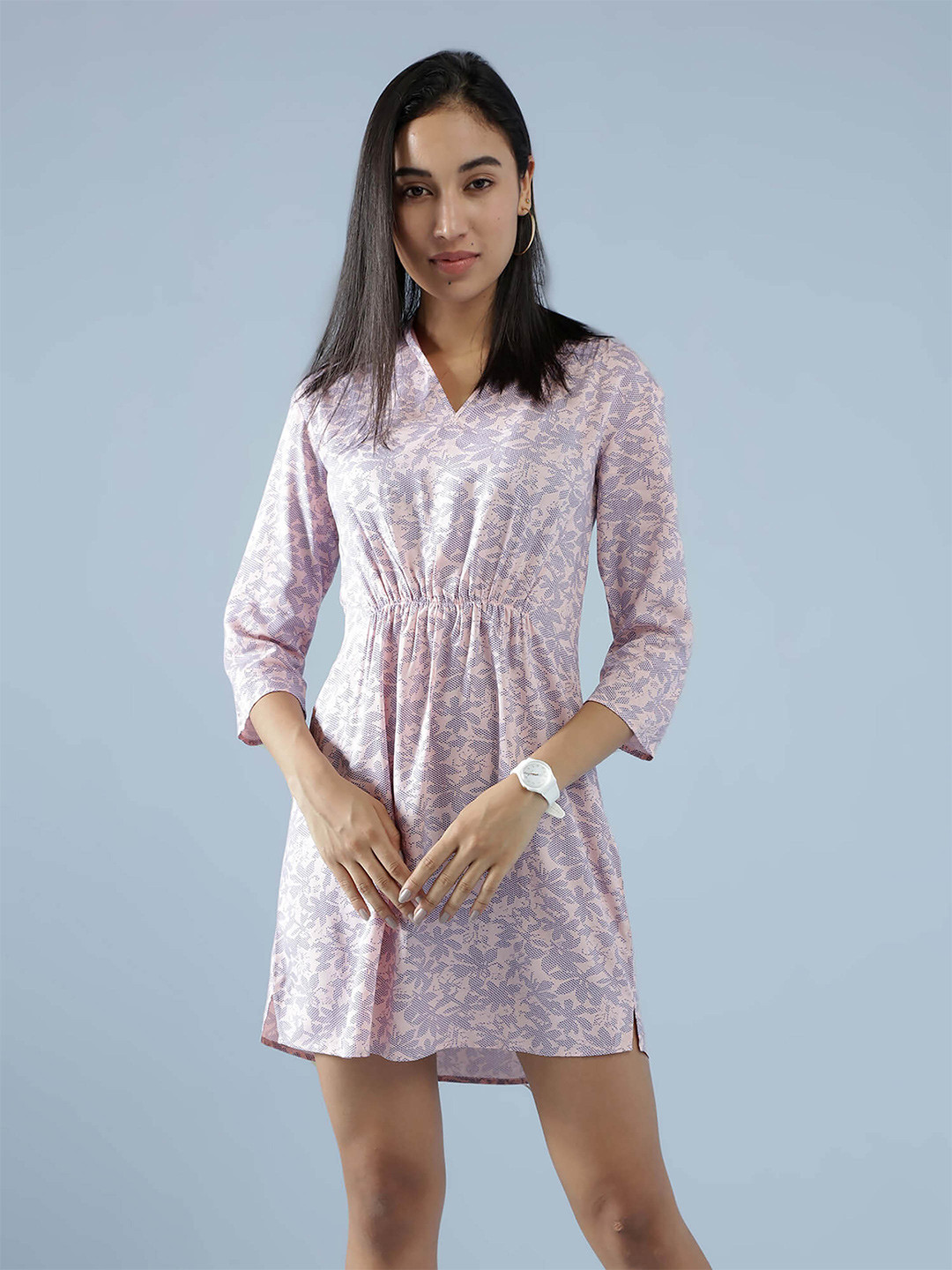 

IDK Pink Floral A-Line Dress