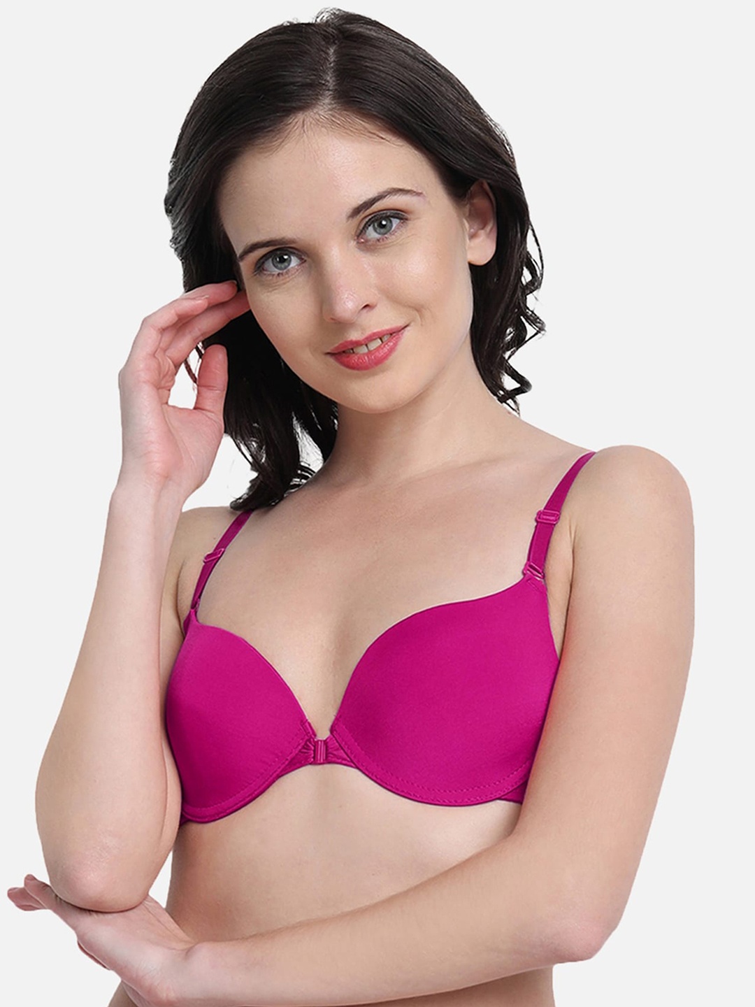 

Spiaty Women Pink Heavily Padded Underwired Pushup Bra