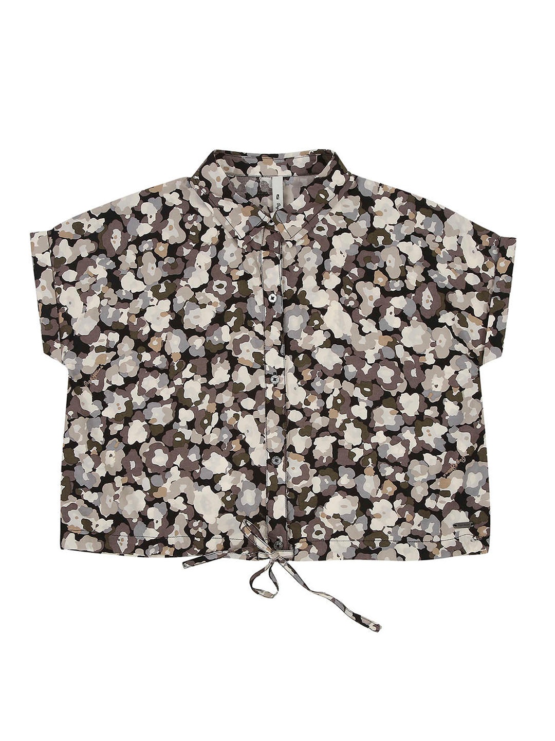

Pepe Jeans Girls Brown Floral Printed Casual Shirt