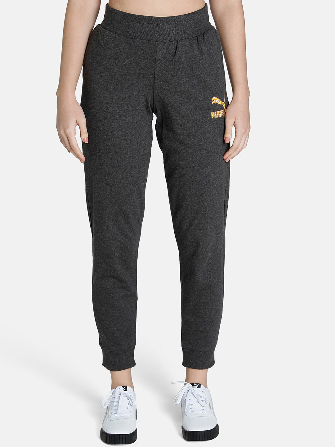 

Puma Women Regular Fit Solid Camo Graphic Pants, Grey