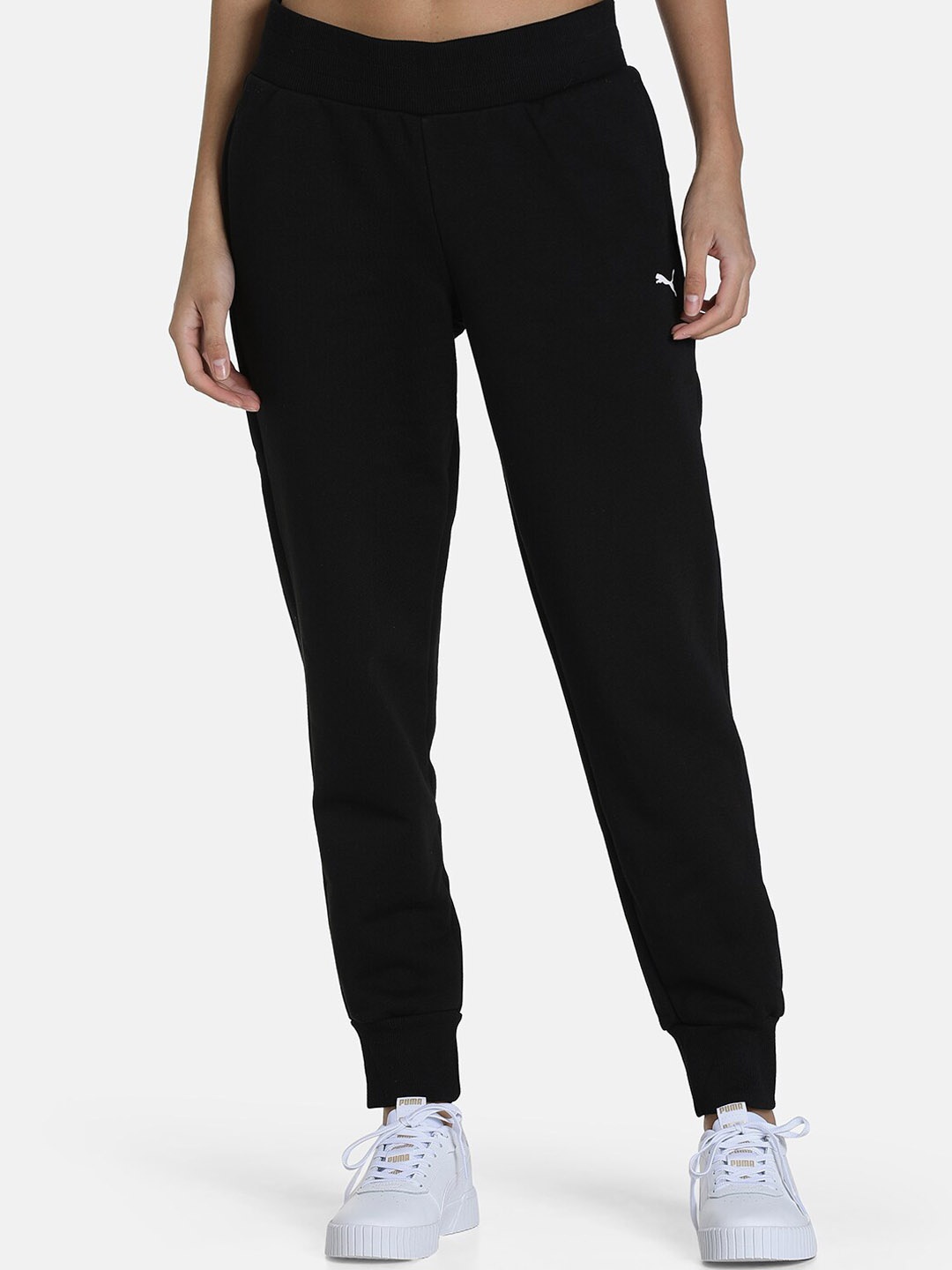 

Puma Women Black Solid Cotton Essentials Sweat Pants Joggers