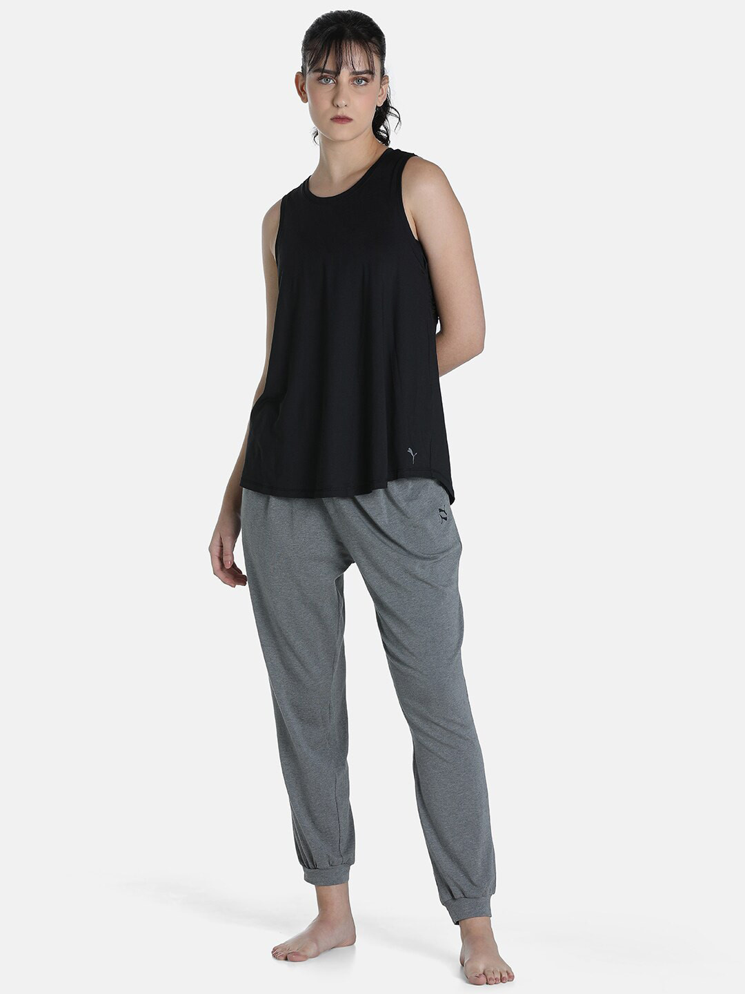 

Puma Women Black Solid Polyester Maternity Regular Tank Top