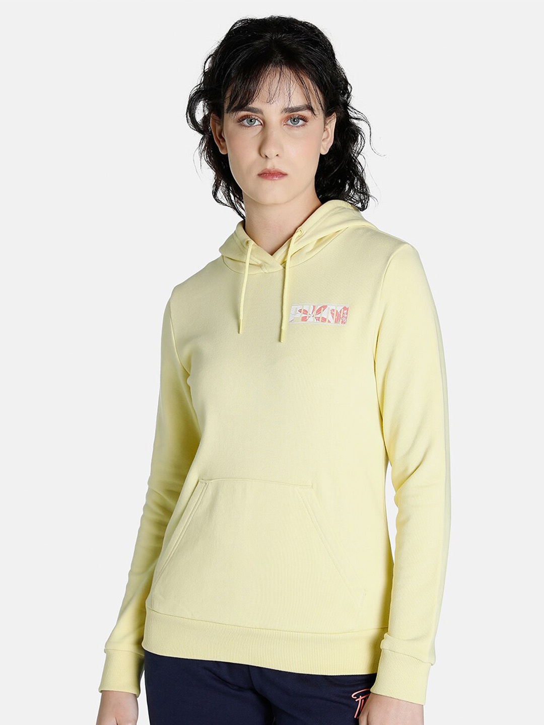 

Puma Women Yellow Graphic Hoodie Regular Fit Sweatshirt