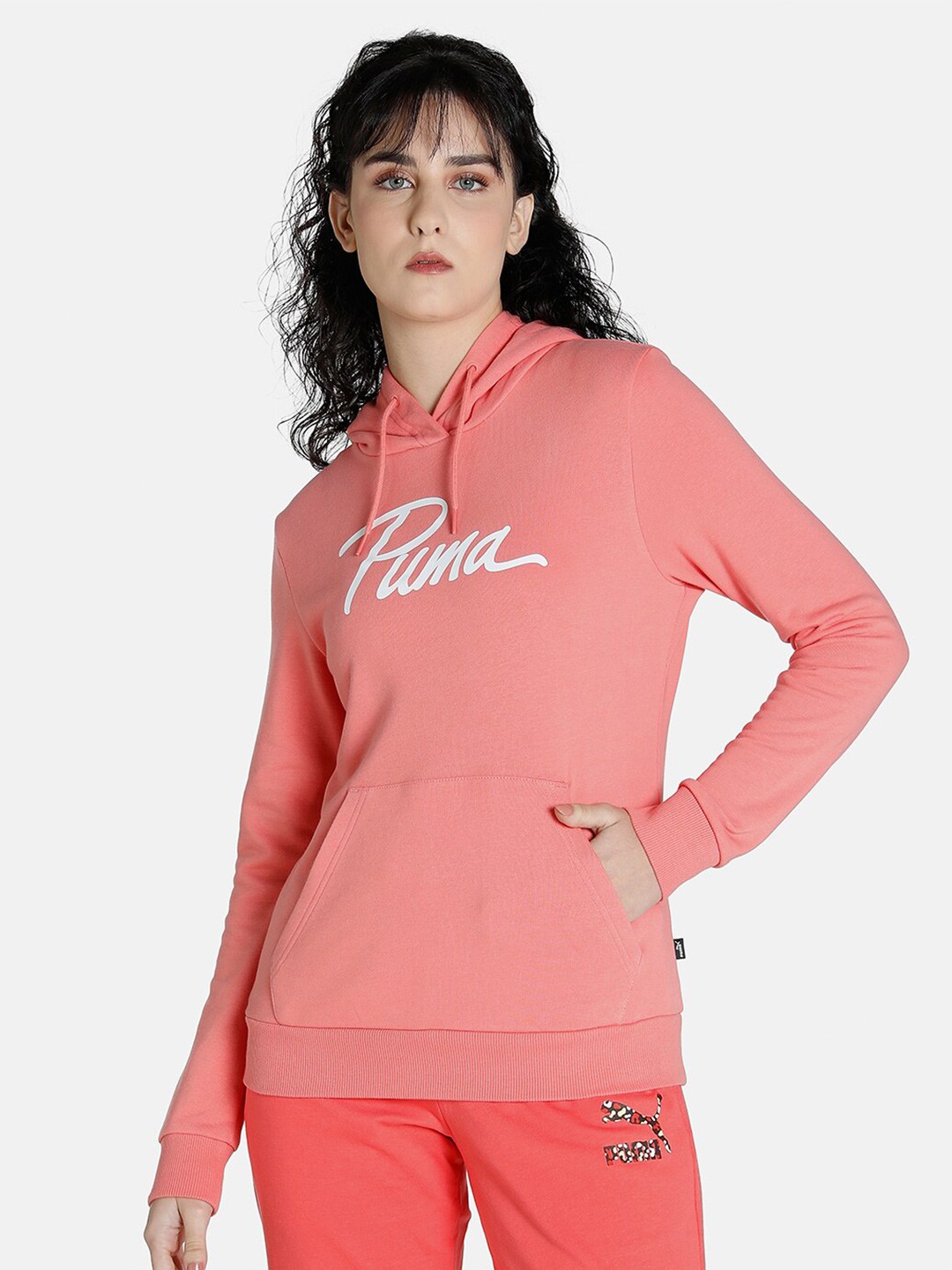 

Puma Women Stylized Graphic Printed Regular Fit Sweatshirt, Peach