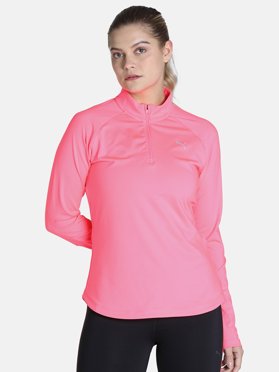 

Puma Women Run Knit Half Zip Running Pullover, Pink