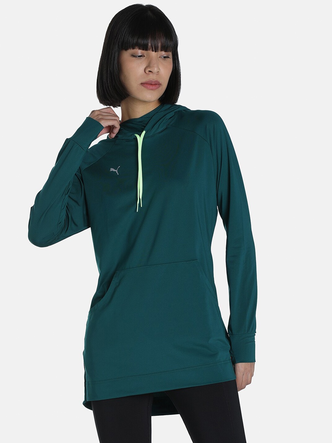 

Puma Women Green Modest Activewear Sustainable Training Hoodie
