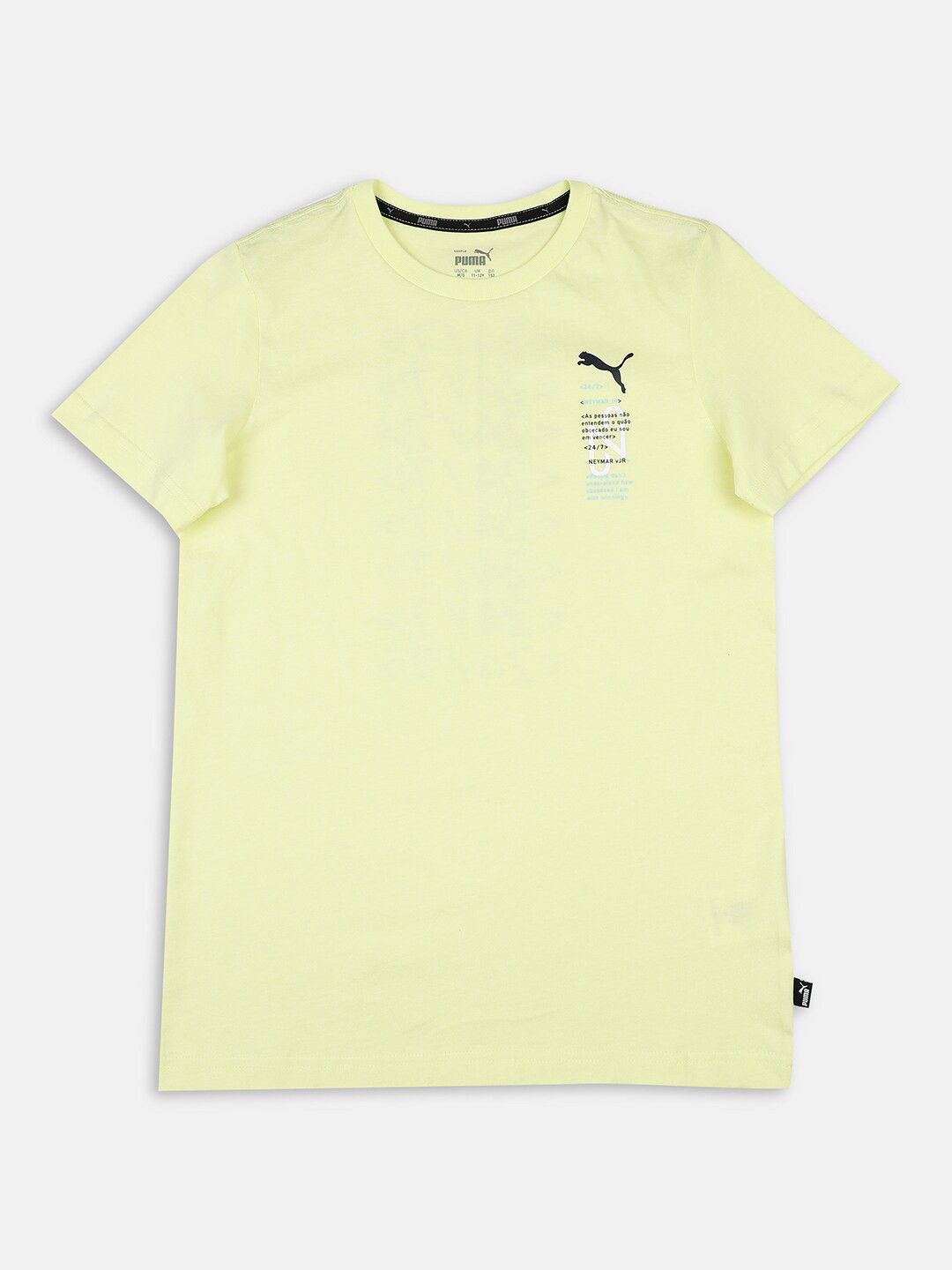 

Puma Kids Yellow Neymar Jr 24/7 Graphic Regular Fit Football T-shirt