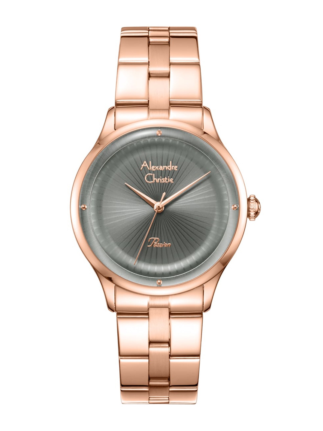 

Alexandre Christie Women Stainless Steel Bracelet Style Strap Analogue Watch 2974BHBRGGR, Rose gold