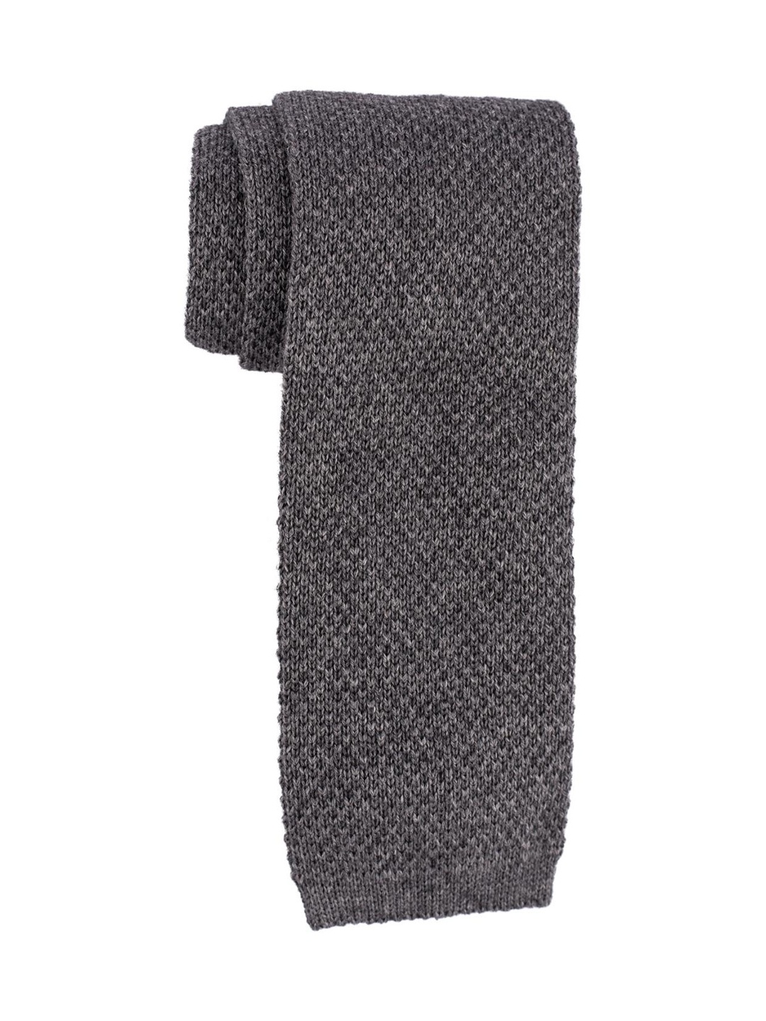 

The Tie Hub Men Woven Design Broad Italian Tie, Grey