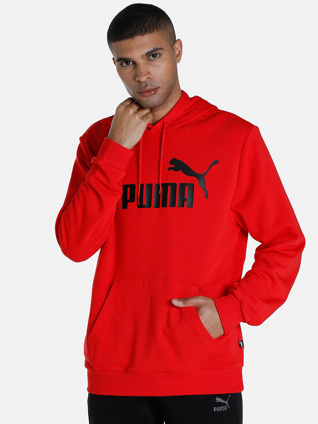 

Puma Men Red Essential Big Logo Regular Fit Hoodie
