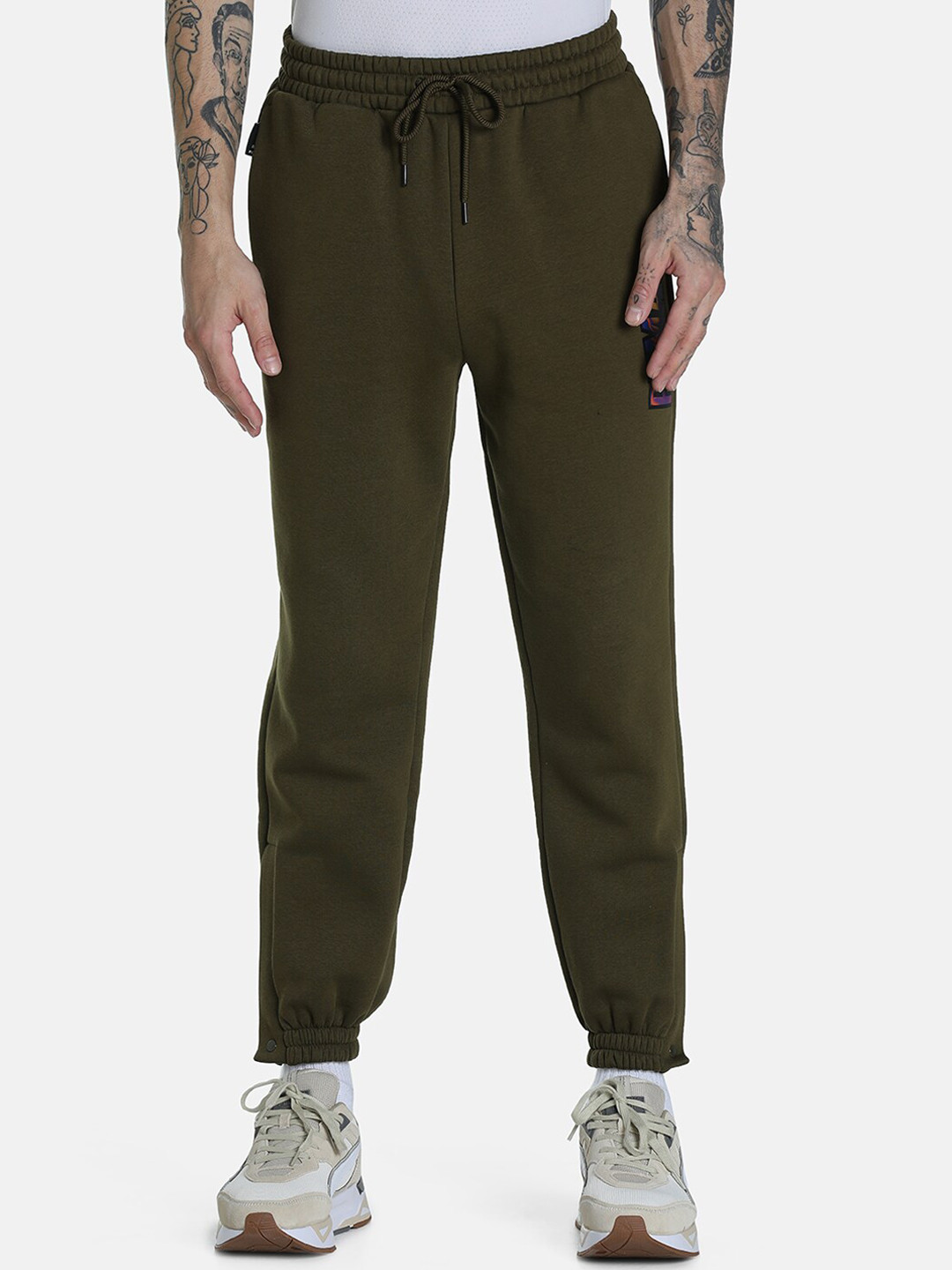 

Puma Men Olive Green SWxP Relaxed Fit Sweatpants