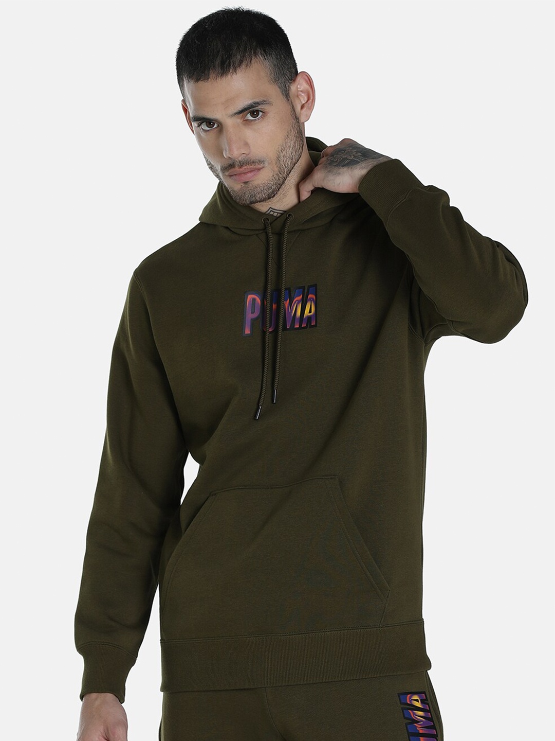 

Puma Men Regular Fit SWxP Graphic Hoodie Men, Olive