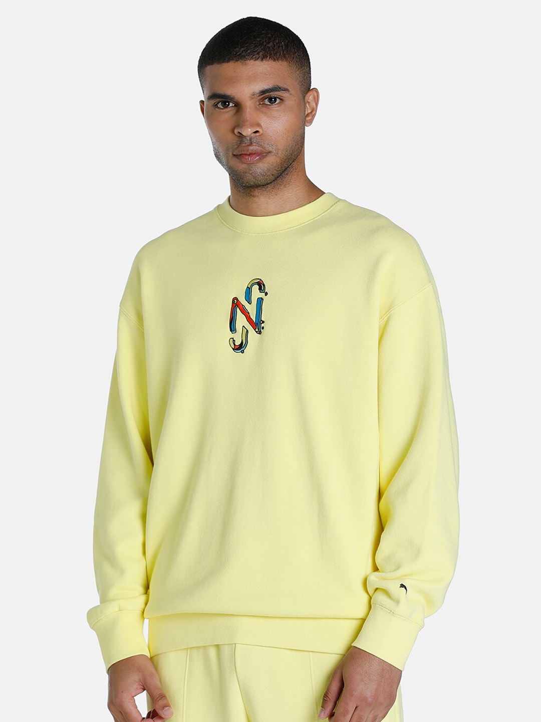 

Puma Men Neymar Jr. Printed Relaxed Fit Cotton Sweatshirt, Yellow