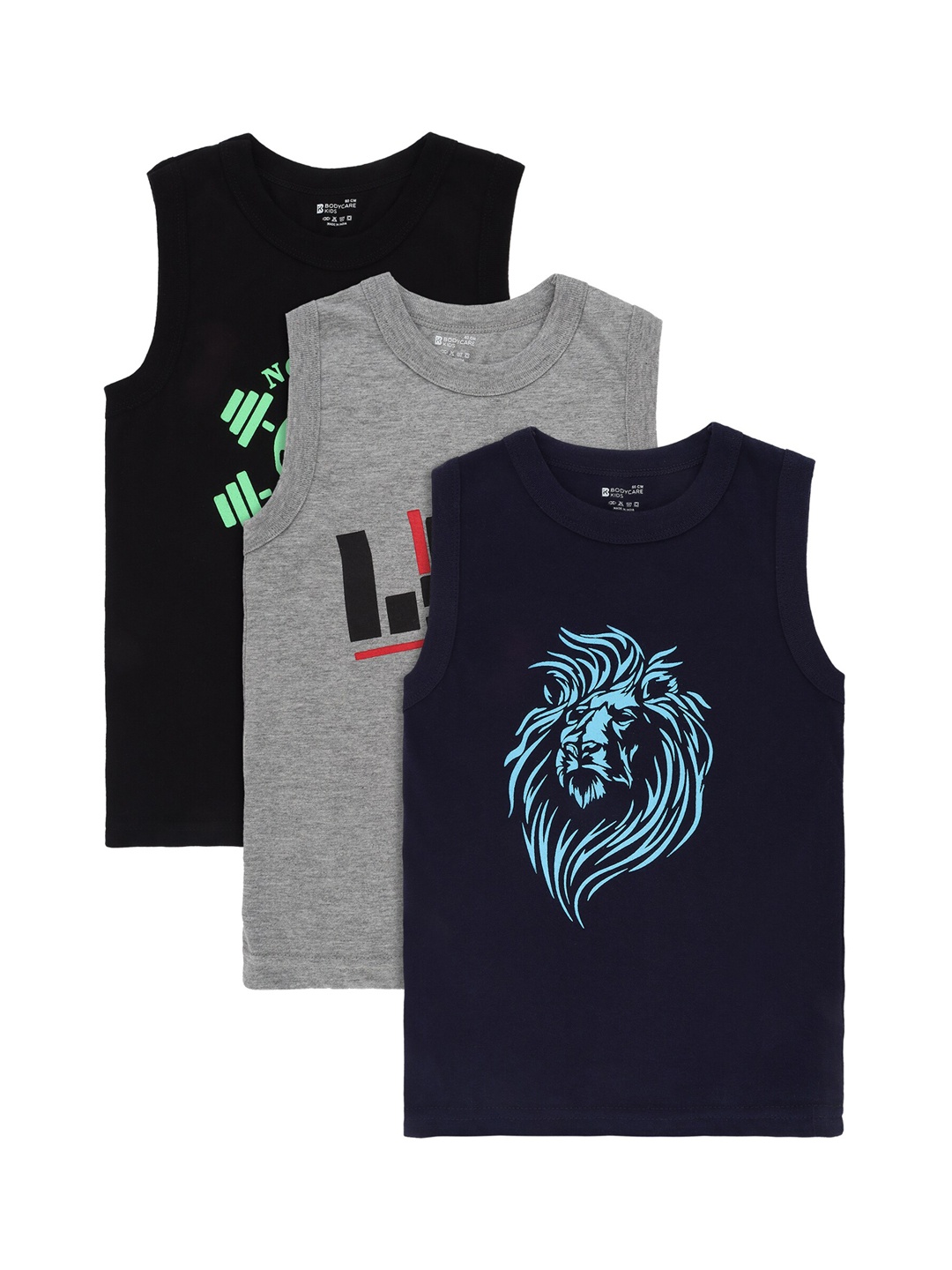 

Bodycare Kids Boys Pack Of 3 Assorted Cotton Innerwear Vests