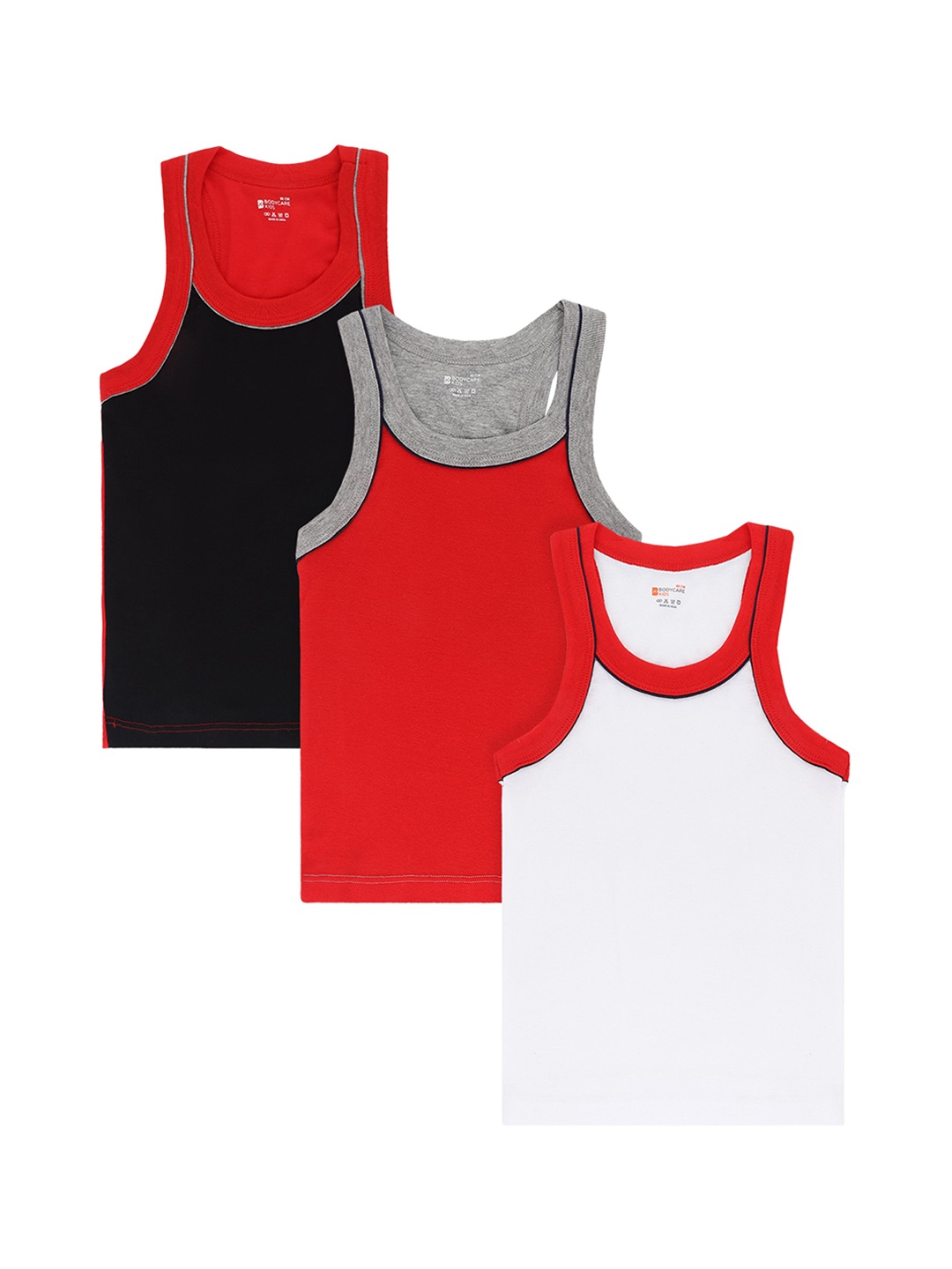 

Bodycare Kids Boys Pack Of 3 Assorted Cotton Vests
