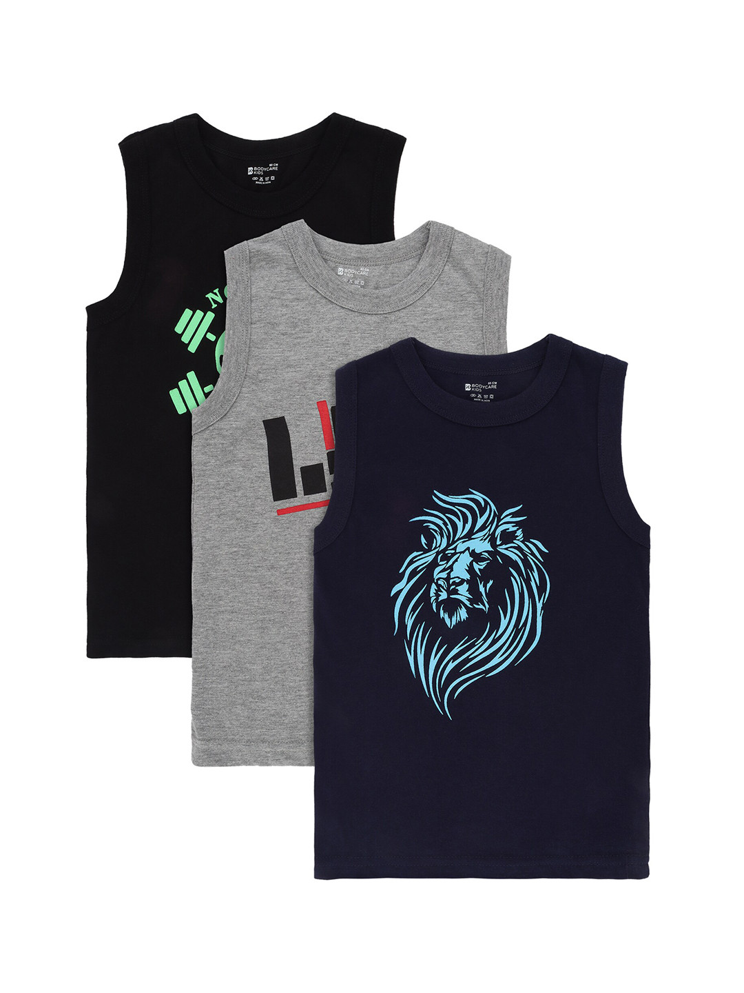 

Bodycare Kids Boys Pack Of 3 Assorted Cotton Vests