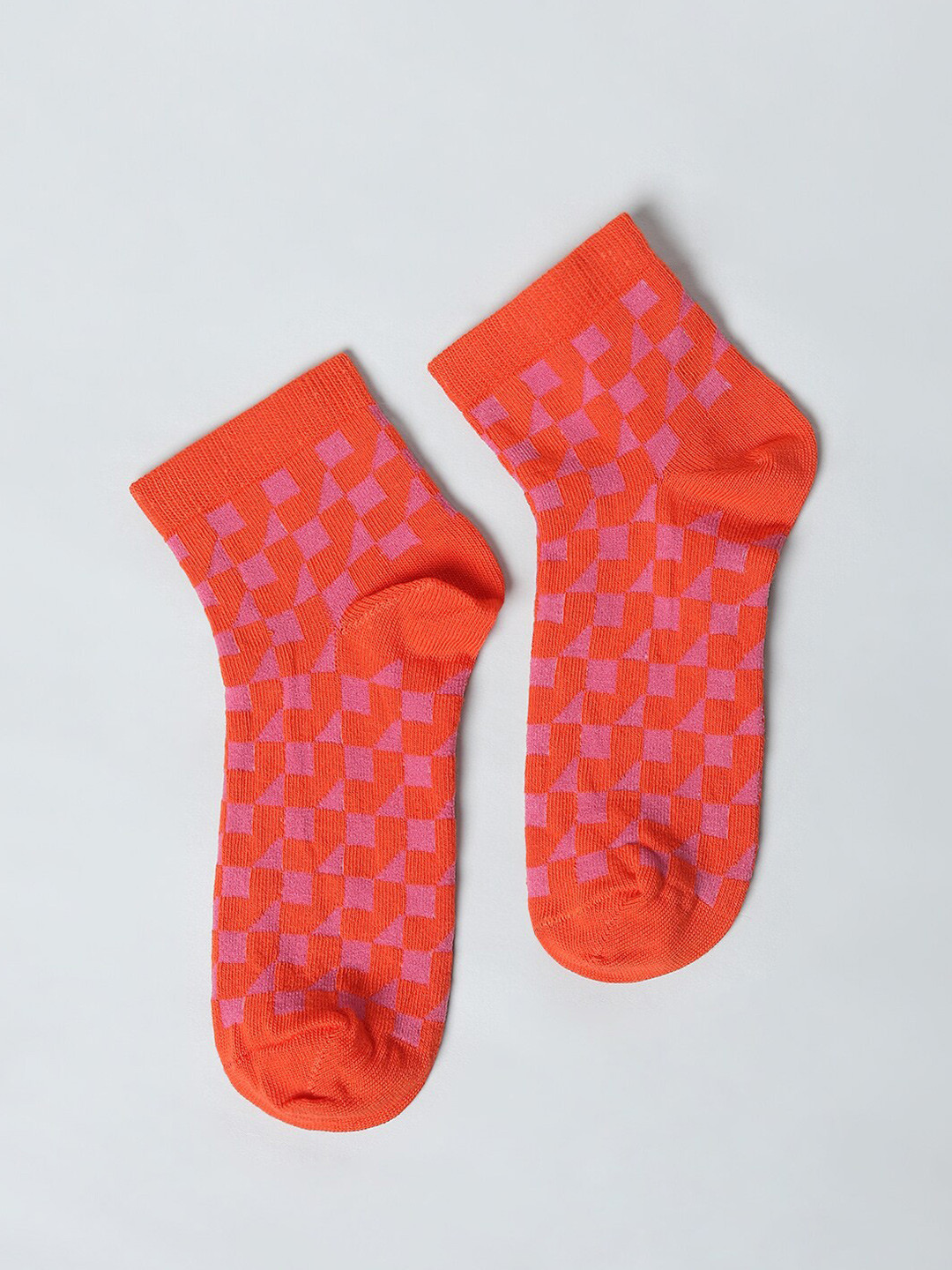 

ONLY Women Pack of 2 Red Patterned Ankle-Length Socks