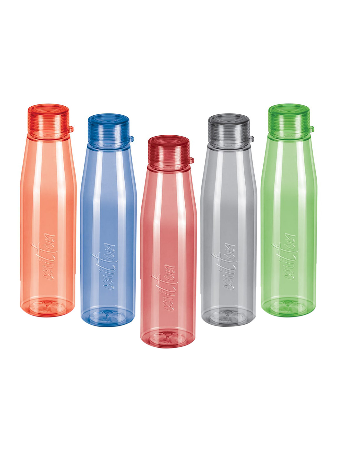 

Milton Set Of 5 Assorted BPA Free Leak Proof Ripple 1000 Pet Bottles 946 ml