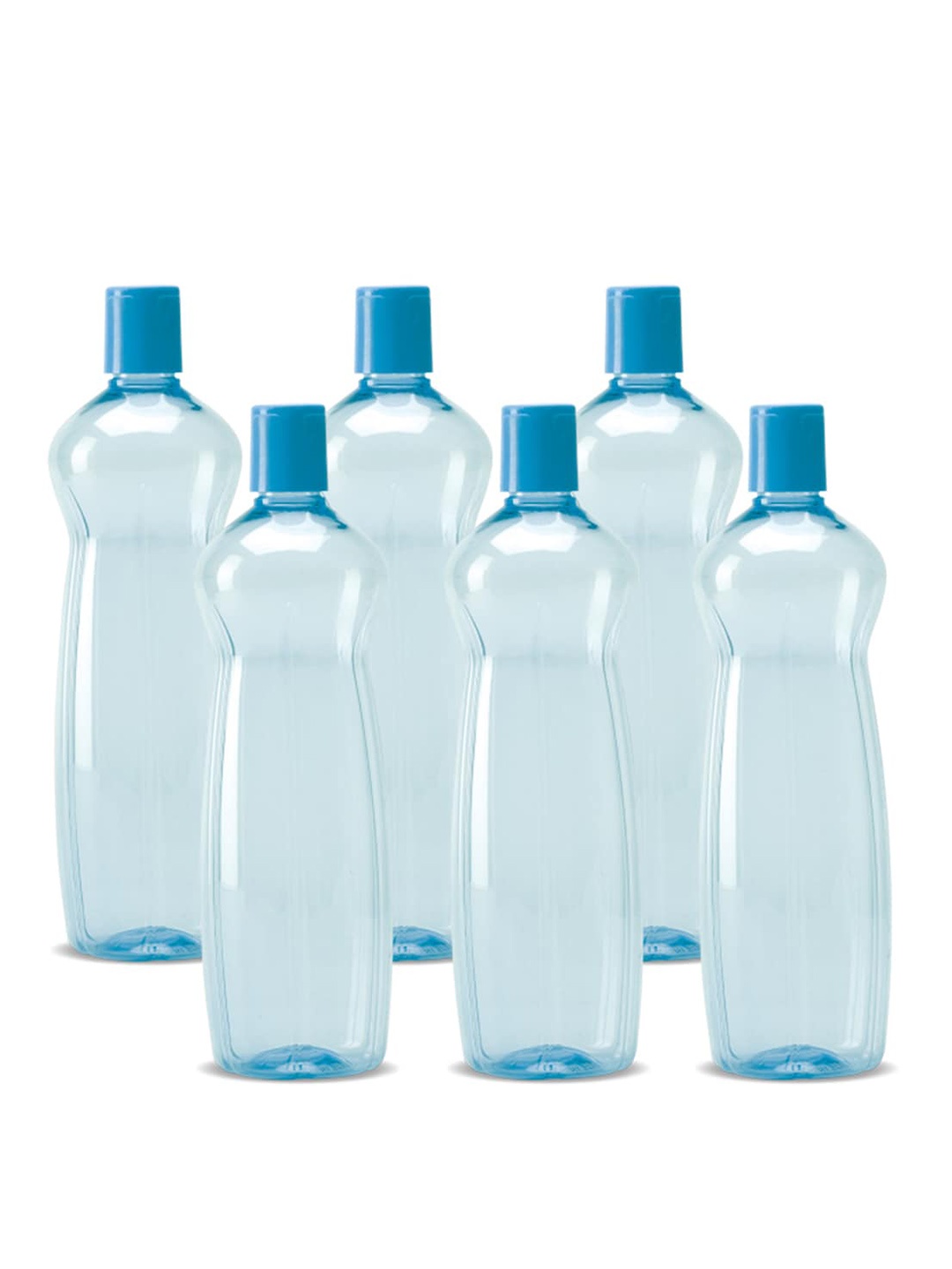 

Milton Pacific Pack of 6 Water Bottles 1 Litre Each Blue Reusable Fridge Bottle Set