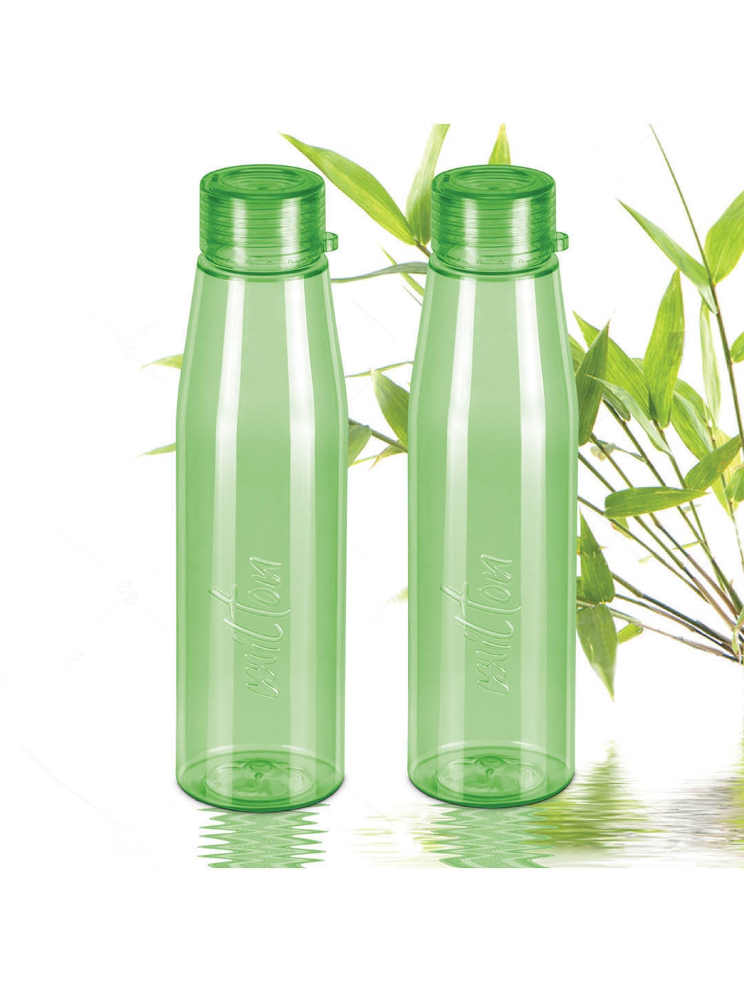 

Milton Set Of 2 Green Solid BPA Free & Leak Proof Water Bottles 946ML Each